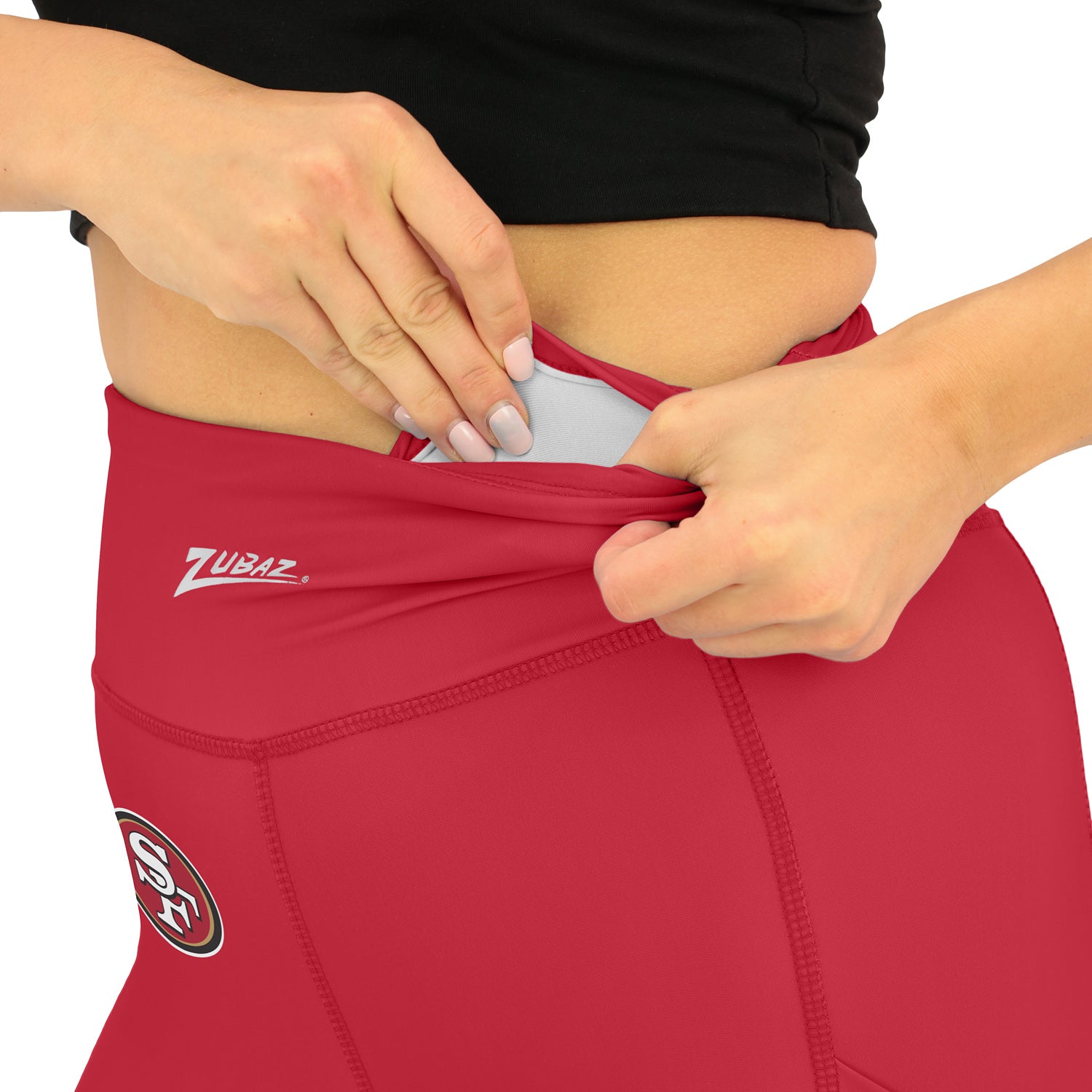 Zubaz NFL Women's Fade Primary Logo Leggings, San Francisco 49ers