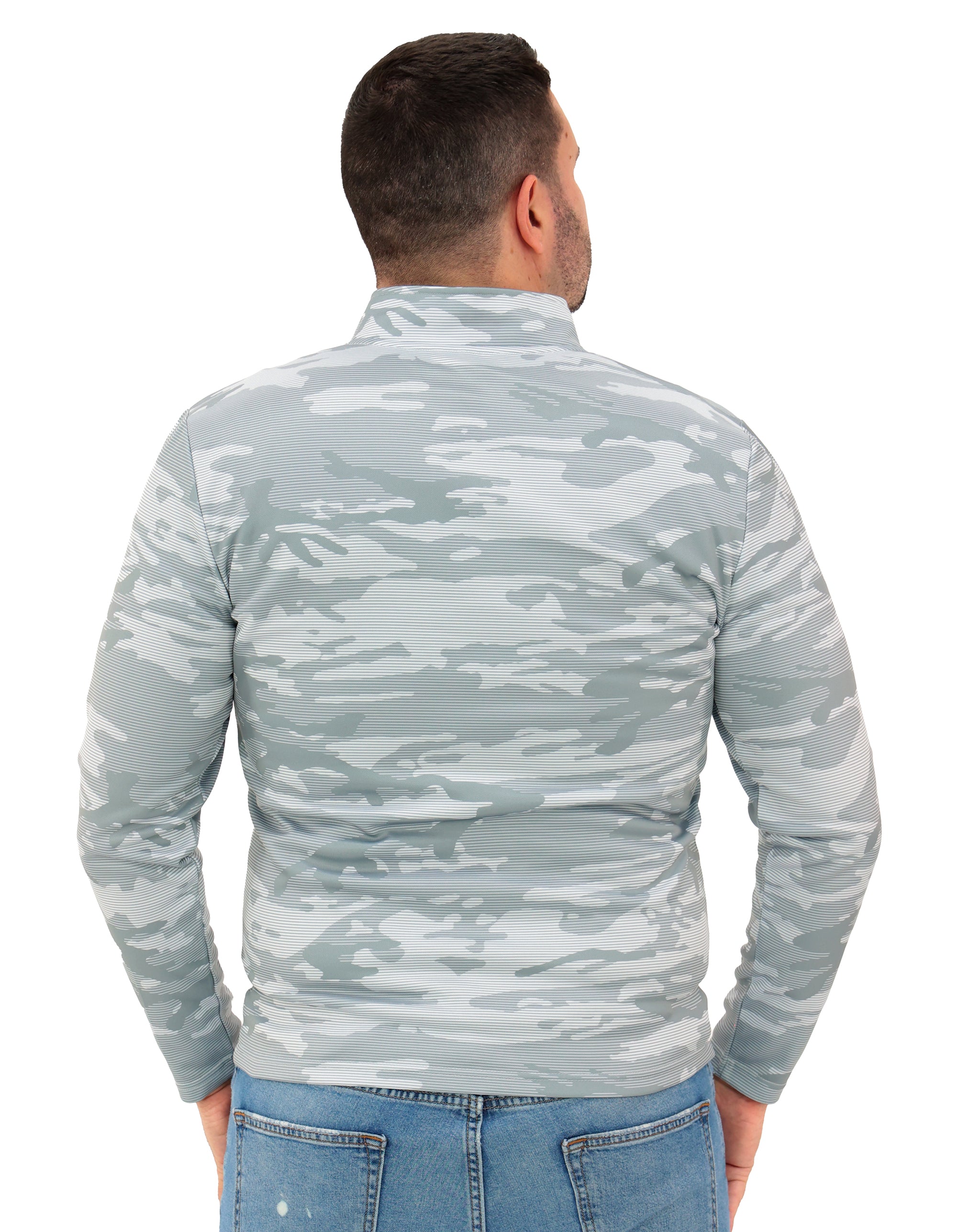 Zubaz NFL   Men's Tonal Camo Line 1/4 Zip, DETROIT LIONS