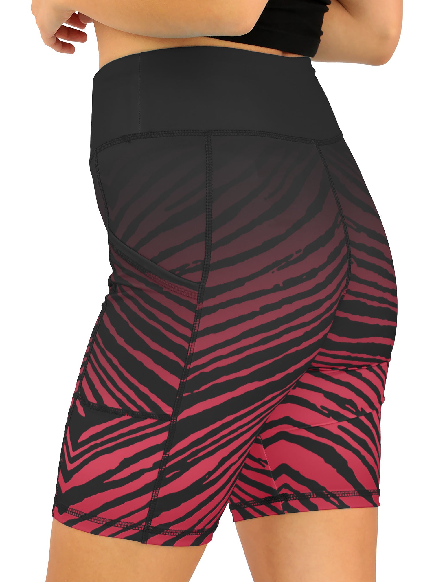 Zubaz NFL Women's Fade Biker Shorts, Arizona Cardinals