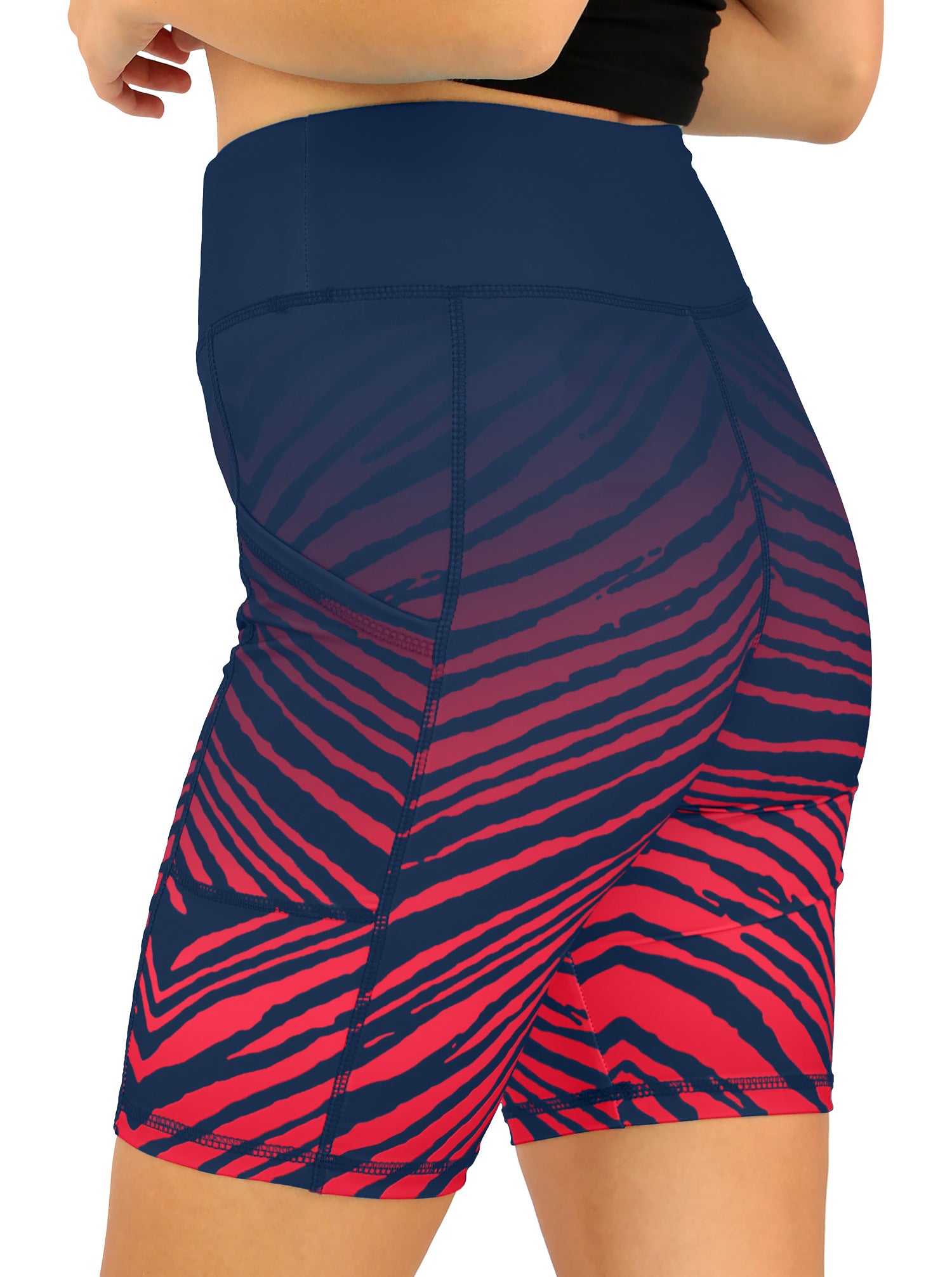 Zubaz NFL Houston Texans Women's Fade Biker Shorts