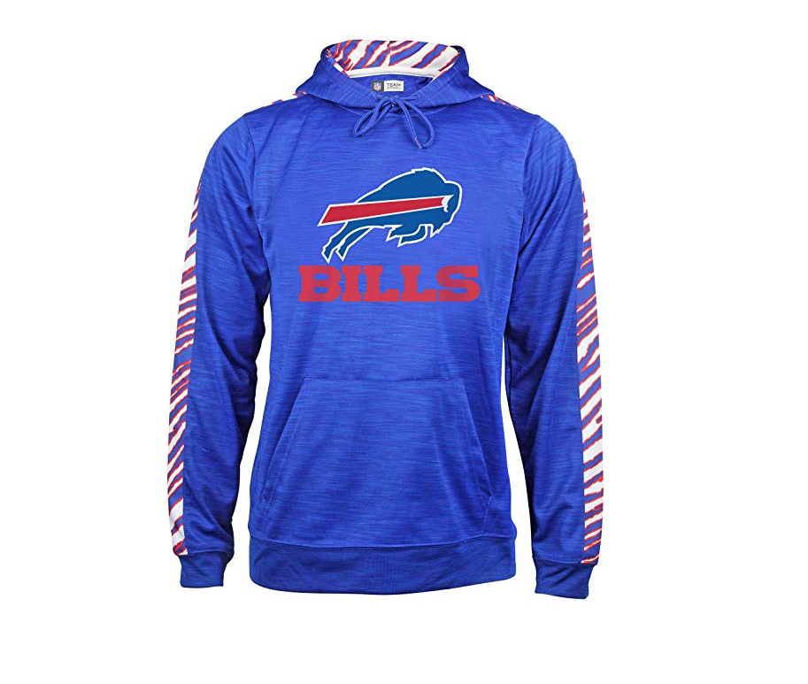 Zubaz Men's NFL Buffalo Bills Pullover Hoodie With Zebra Accents