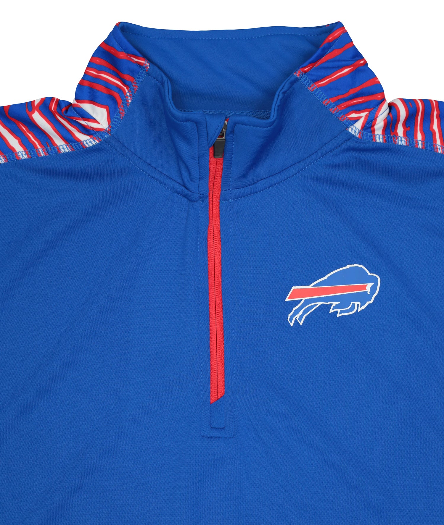 Zubaz NFL Men's Elevated 1/4 Zip Camo Sweatshirt, Buffalo Bills
