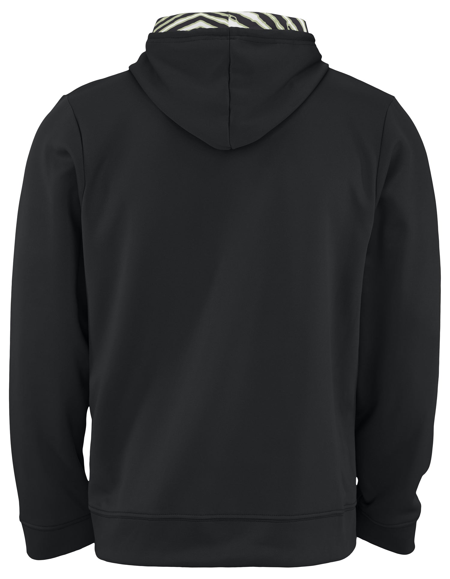 Zubaz NFL Men's New Orleans Saints Team Color Primary Logo With Zebra Hood Liner