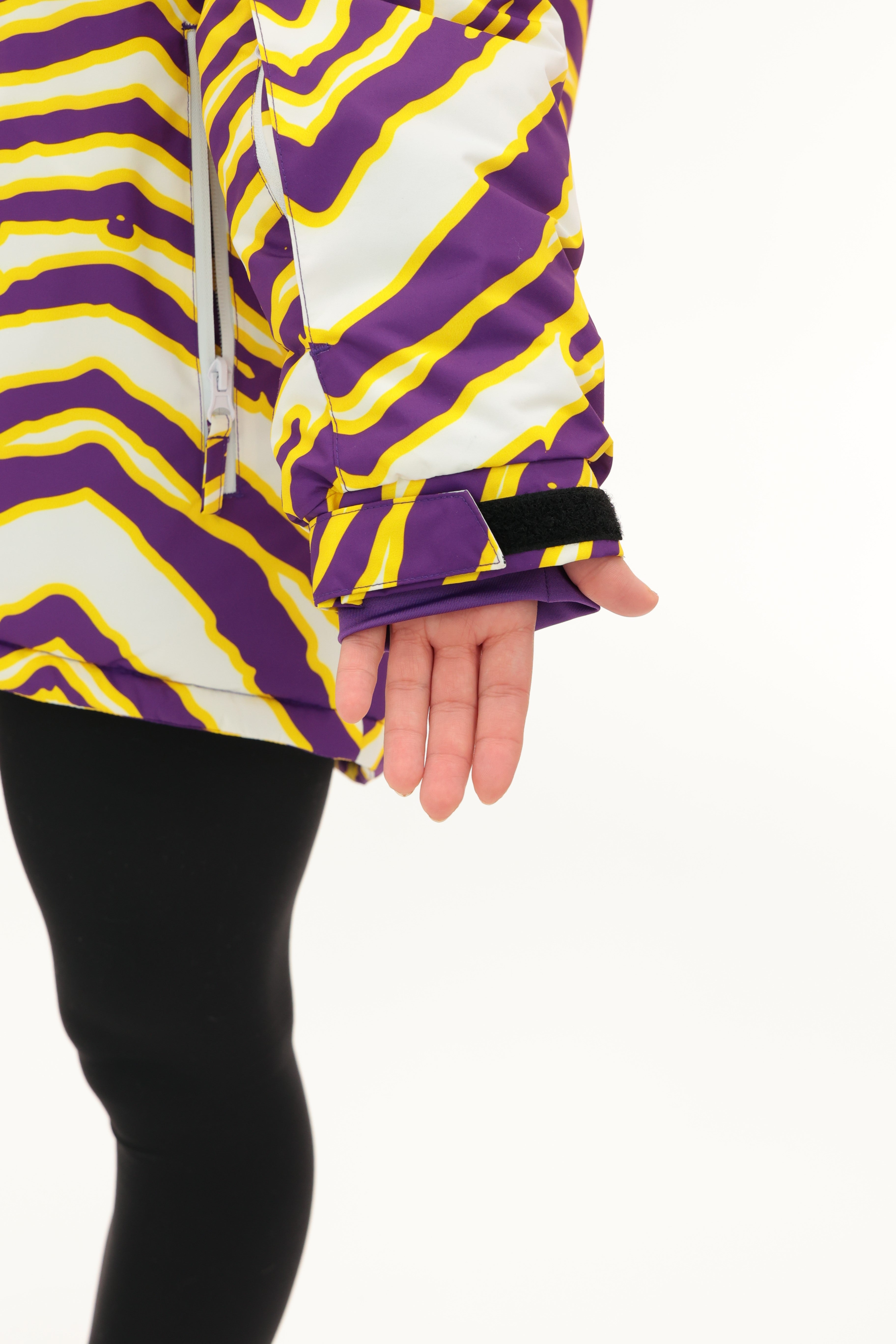 Zubaz NFL Adult Unisex Zebra Team Color Bleacher Blazer Snow Jacket, Kansas City Chiefs