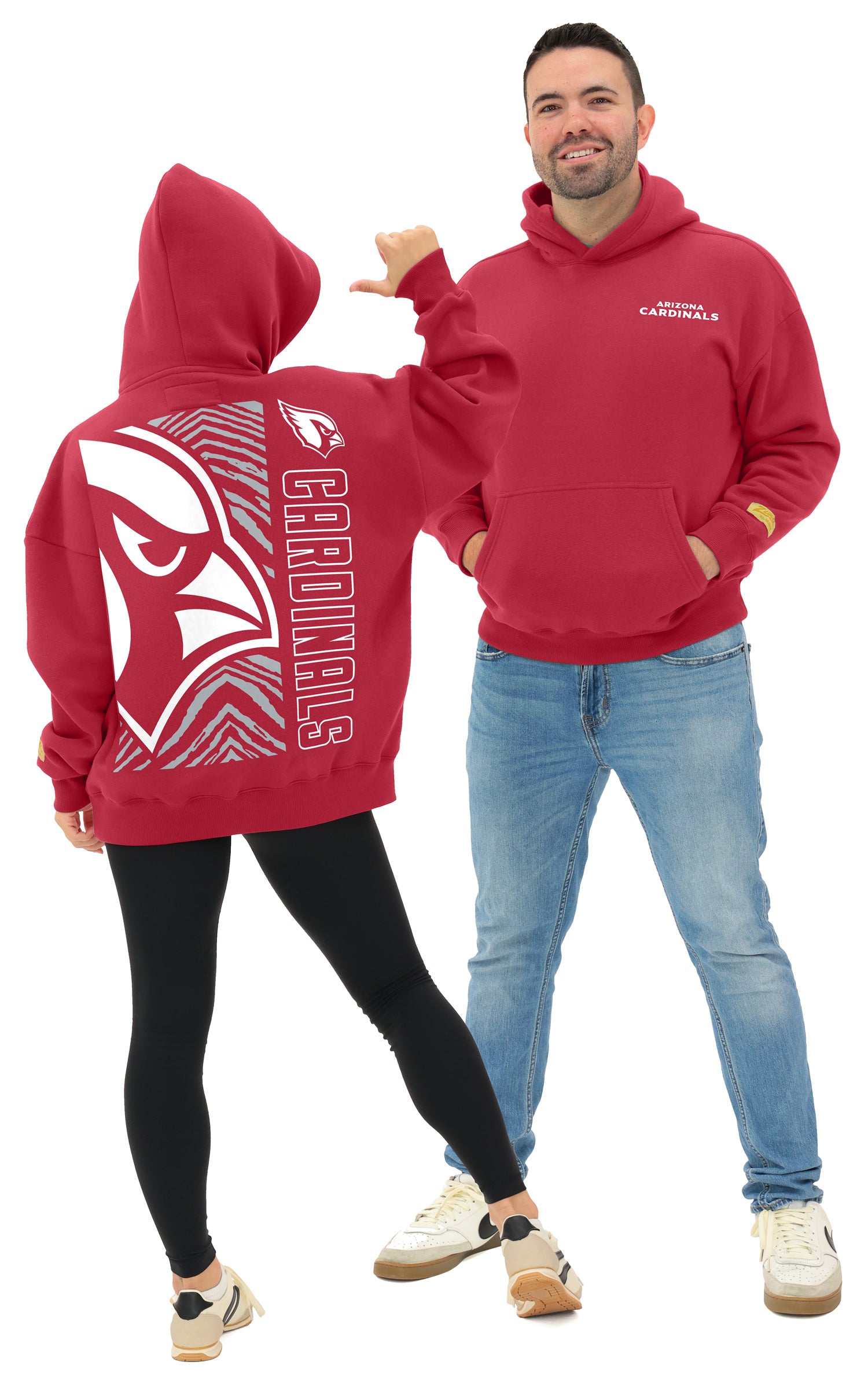 Zubaz NFL   90s Drop Shoulder Hoodie -MVP, ARIZONA CARDINALS