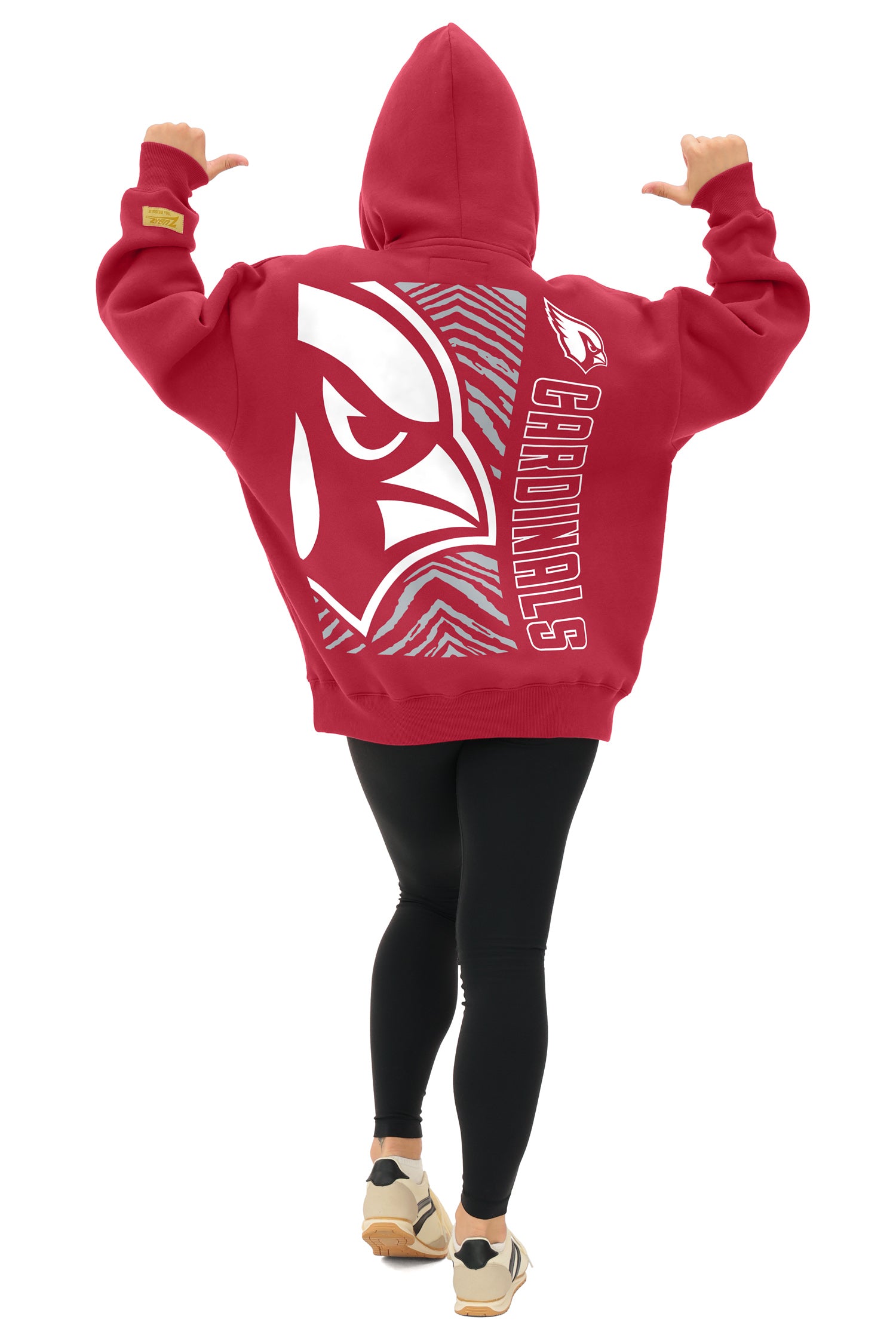 Zubaz NFL   90s Drop Shoulder Hoodie -MVP, ARIZONA CARDINALS