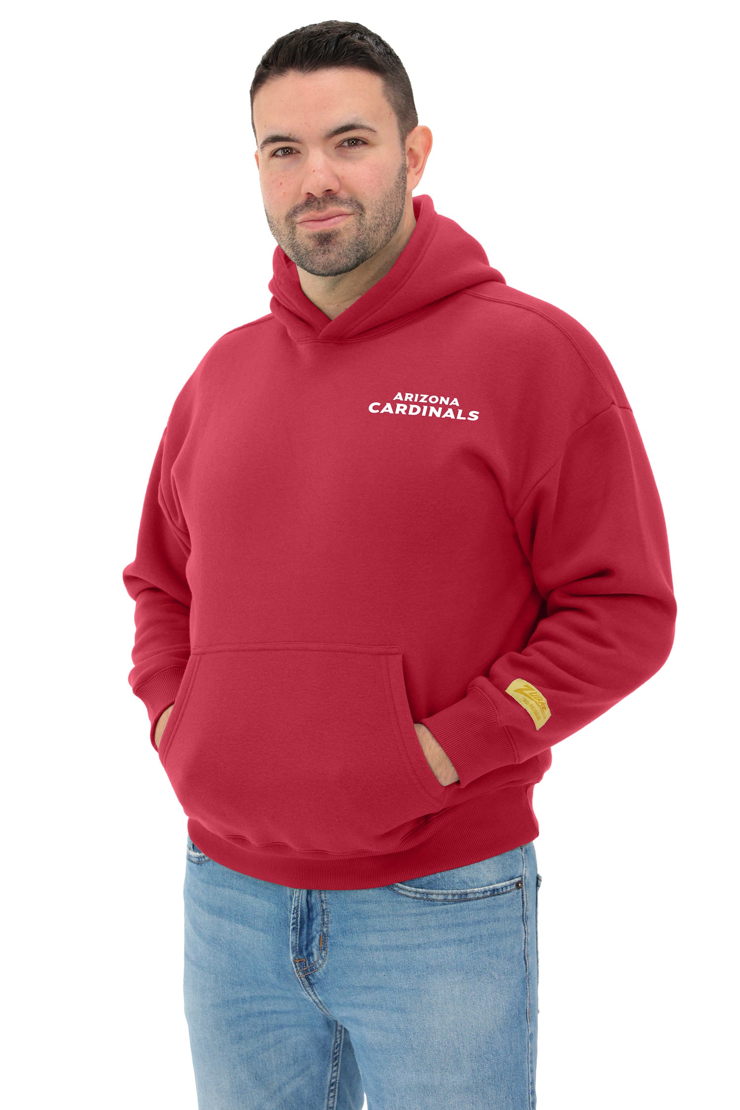 Zubaz NFL   90s Drop Shoulder Hoodie -MVP, ARIZONA CARDINALS
