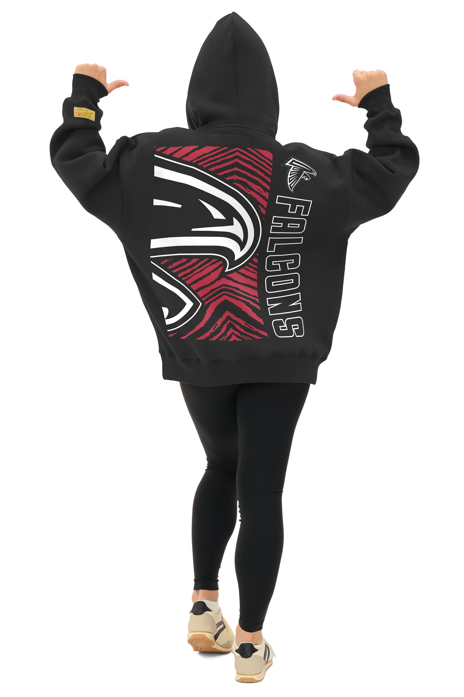 Zubaz NFL   90s Drop Shoulder Hoodie -MVP, ATLANTA FALCONS
