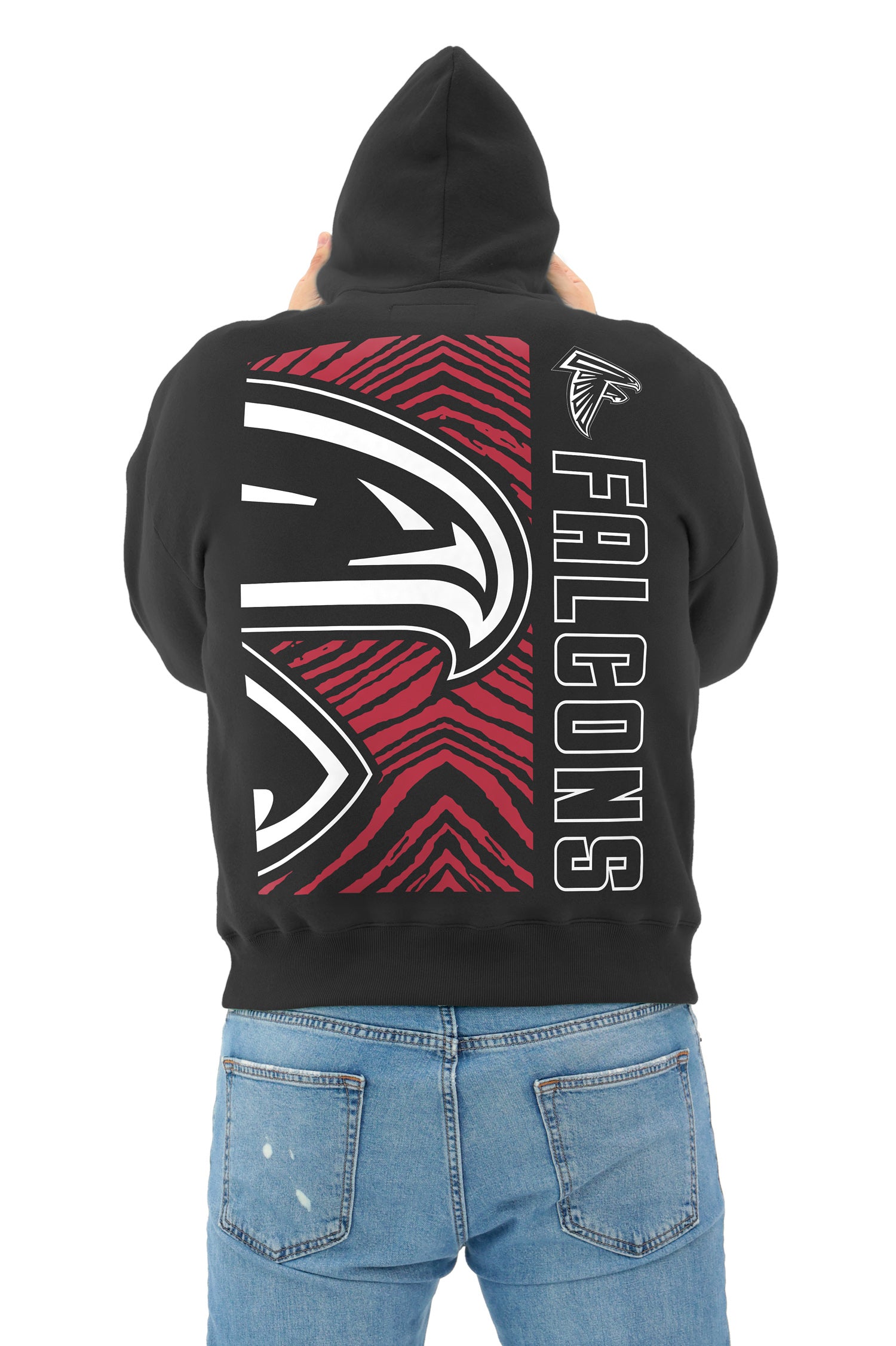 Zubaz NFL   90s Drop Shoulder Hoodie -MVP, ATLANTA FALCONS