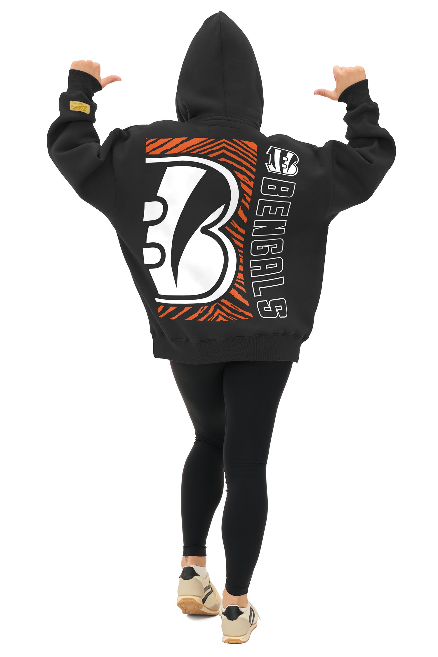 Zubaz NFL   90s Drop Shoulder Hoodie -MVP, CINCINNATI BENGALS