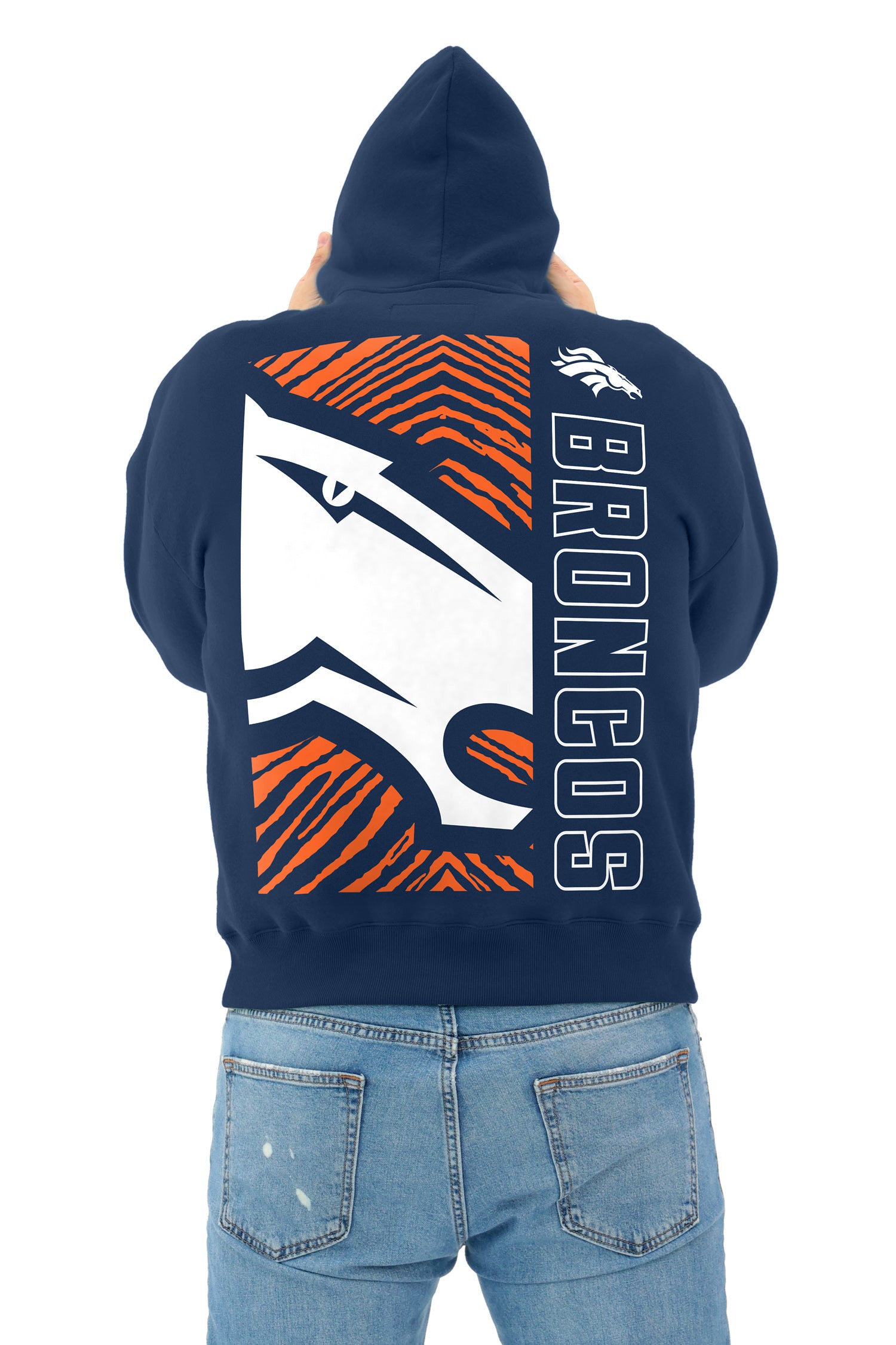 Zubaz NFL   90s Drop Shoulder Hoodie -MVP, DENVER BRONCOS
