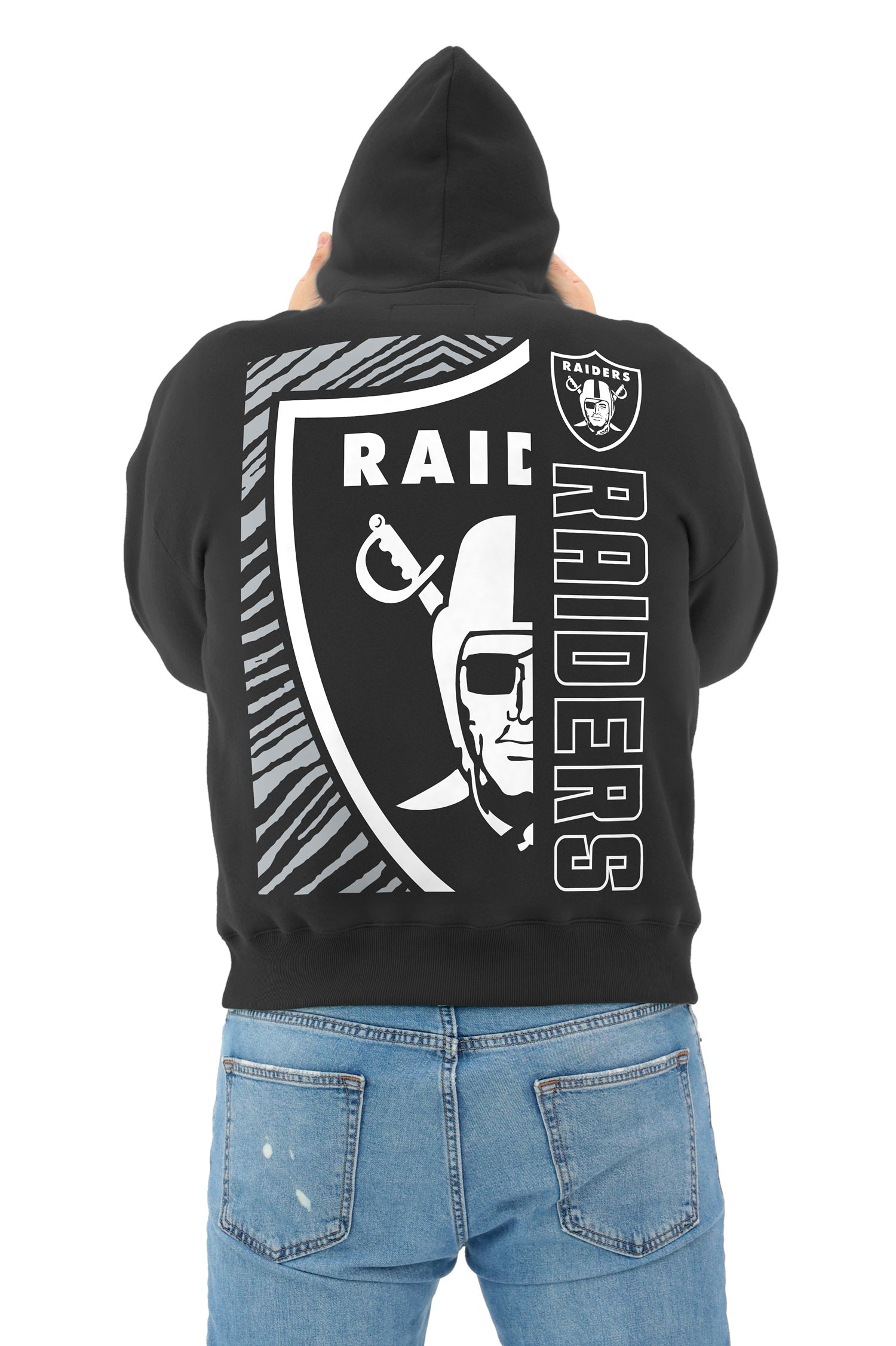 Zubaz NFL   90s Drop Shoulder Hoodie -MVP, LAS VEGAS RAIDERS