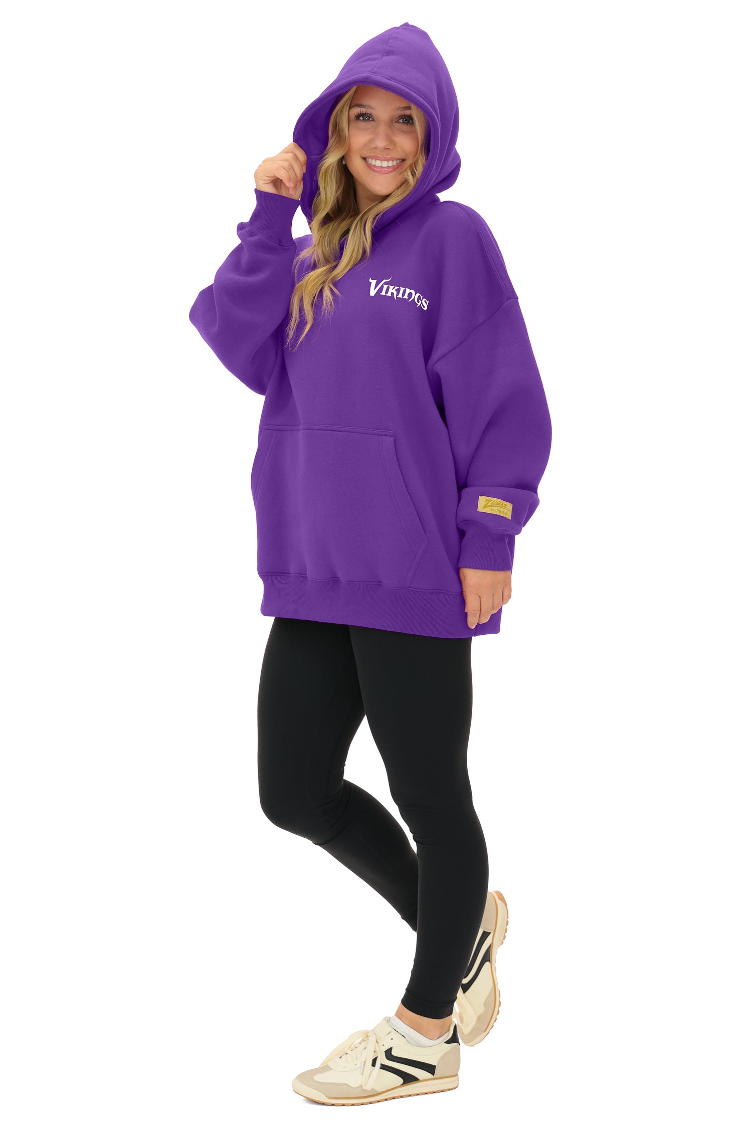 Zubaz NFL   90s Drop Shoulder Hoodie -MVP, MINNESOTA VIKINGS