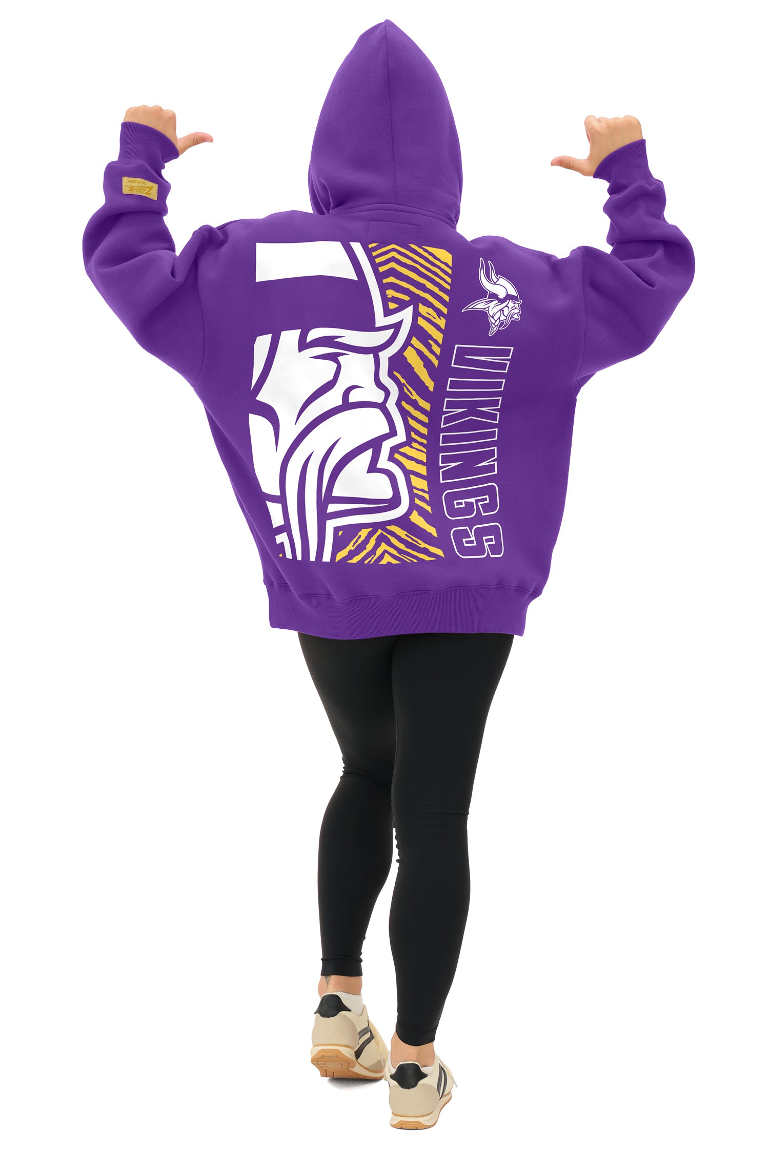 Zubaz NFL   90s Drop Shoulder Hoodie -MVP, MINNESOTA VIKINGS