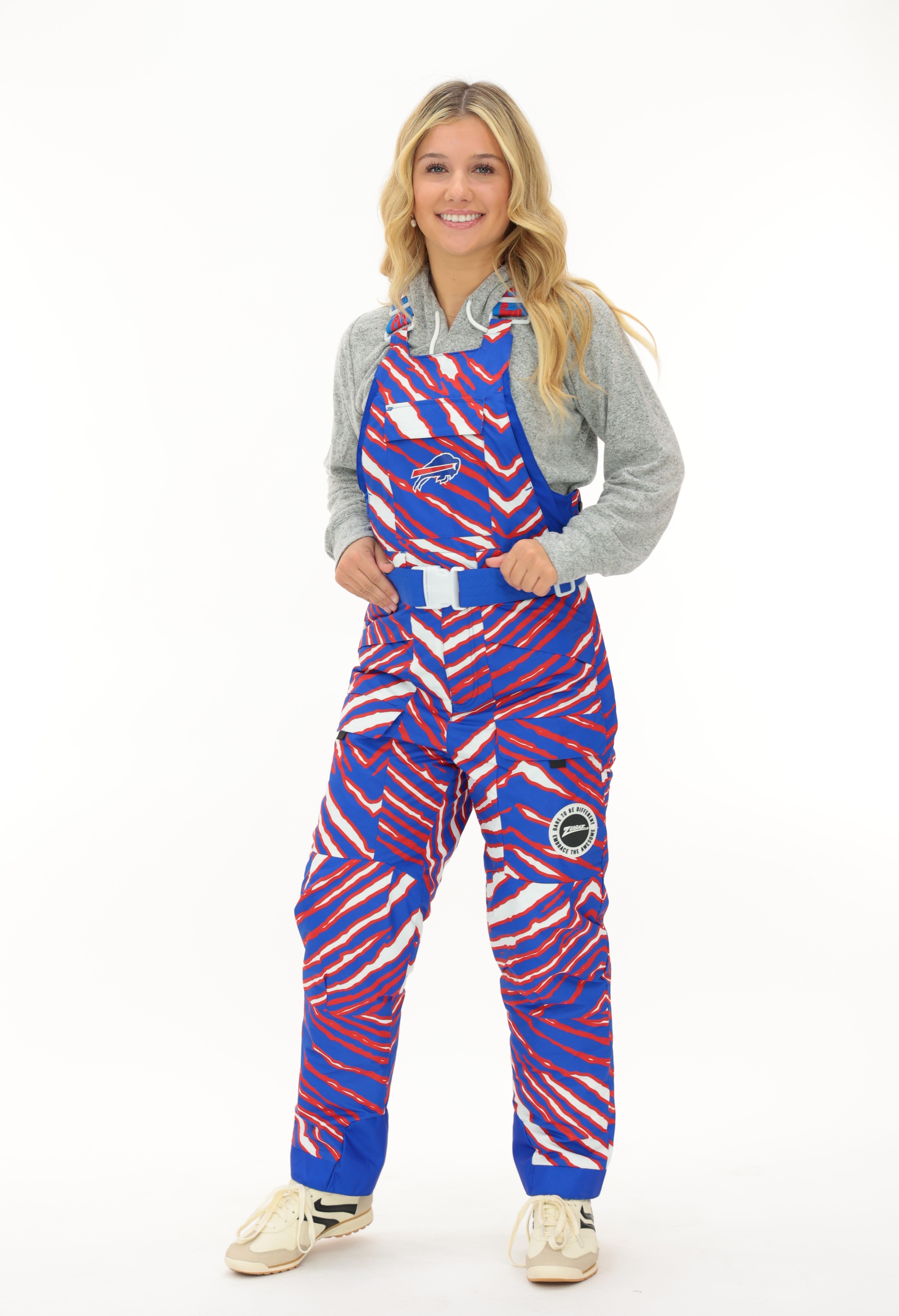 Zubaz NFL Kids Unisex Zebra Team Color Blizzard Snow Bib Jr, Philadelphia Eagles