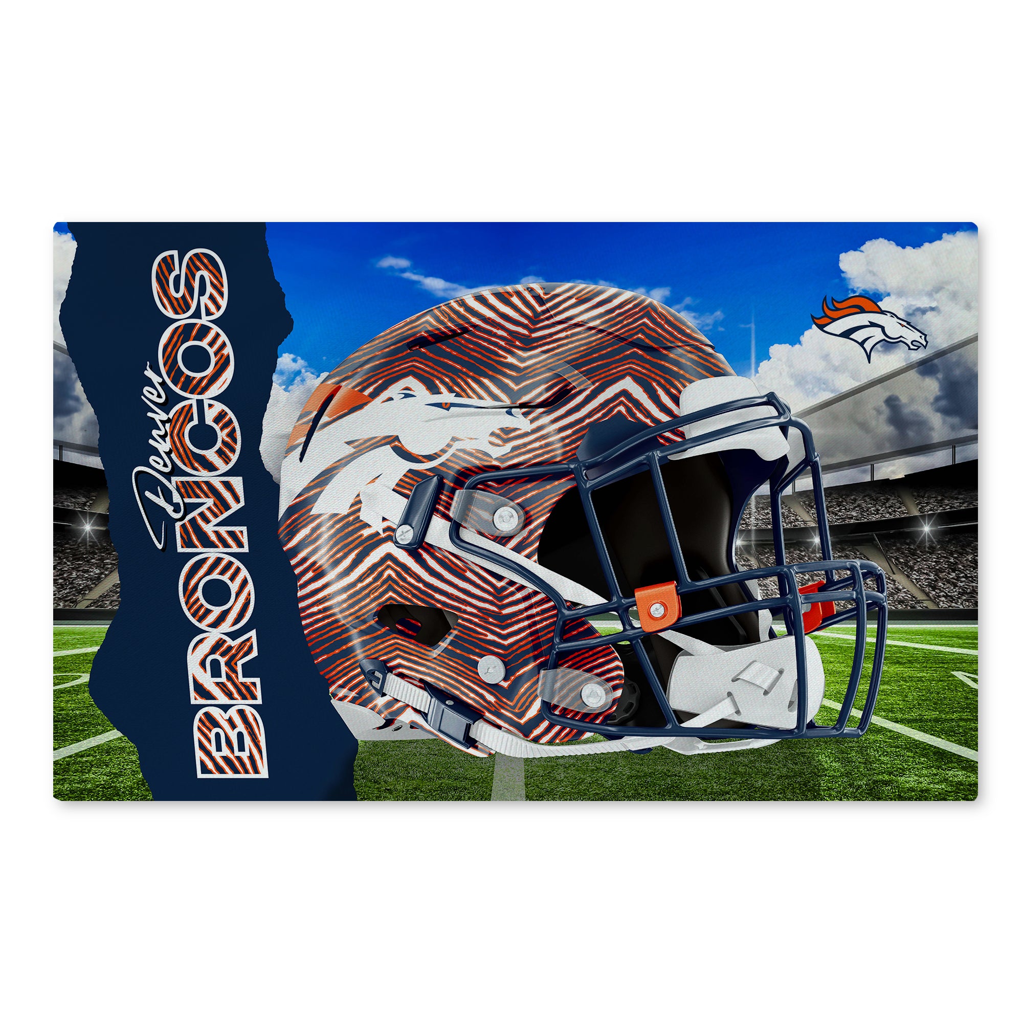Zubaz X Northwest 20X32 WASHABLE RUG ZUBAZ - BRONCOS