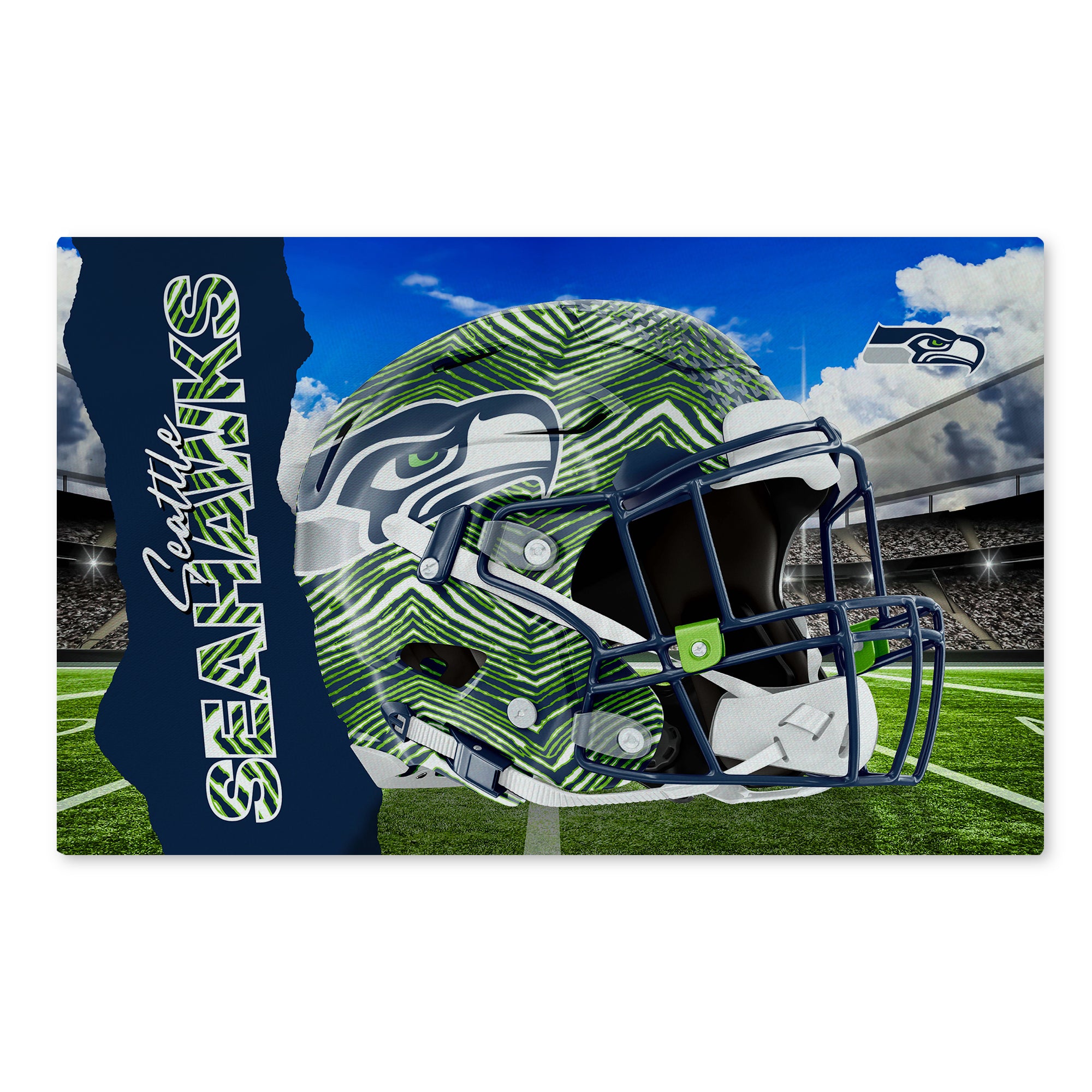 Zubaz X Northwest 20X32 WASHABLE RUG ZUBAZ - SEAHAWKS