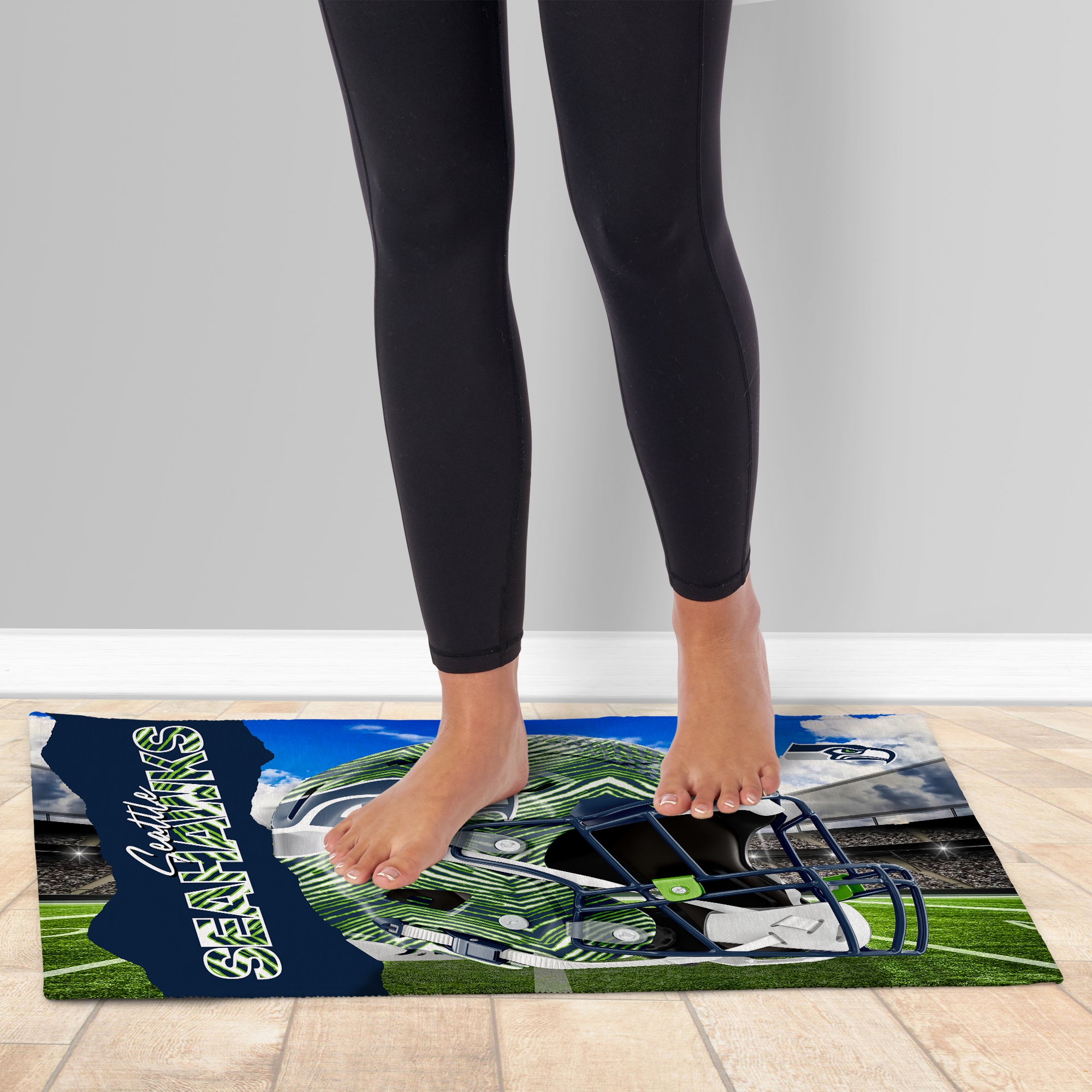 Zubaz X Northwest 20X32 WASHABLE RUG ZUBAZ - SEAHAWKS