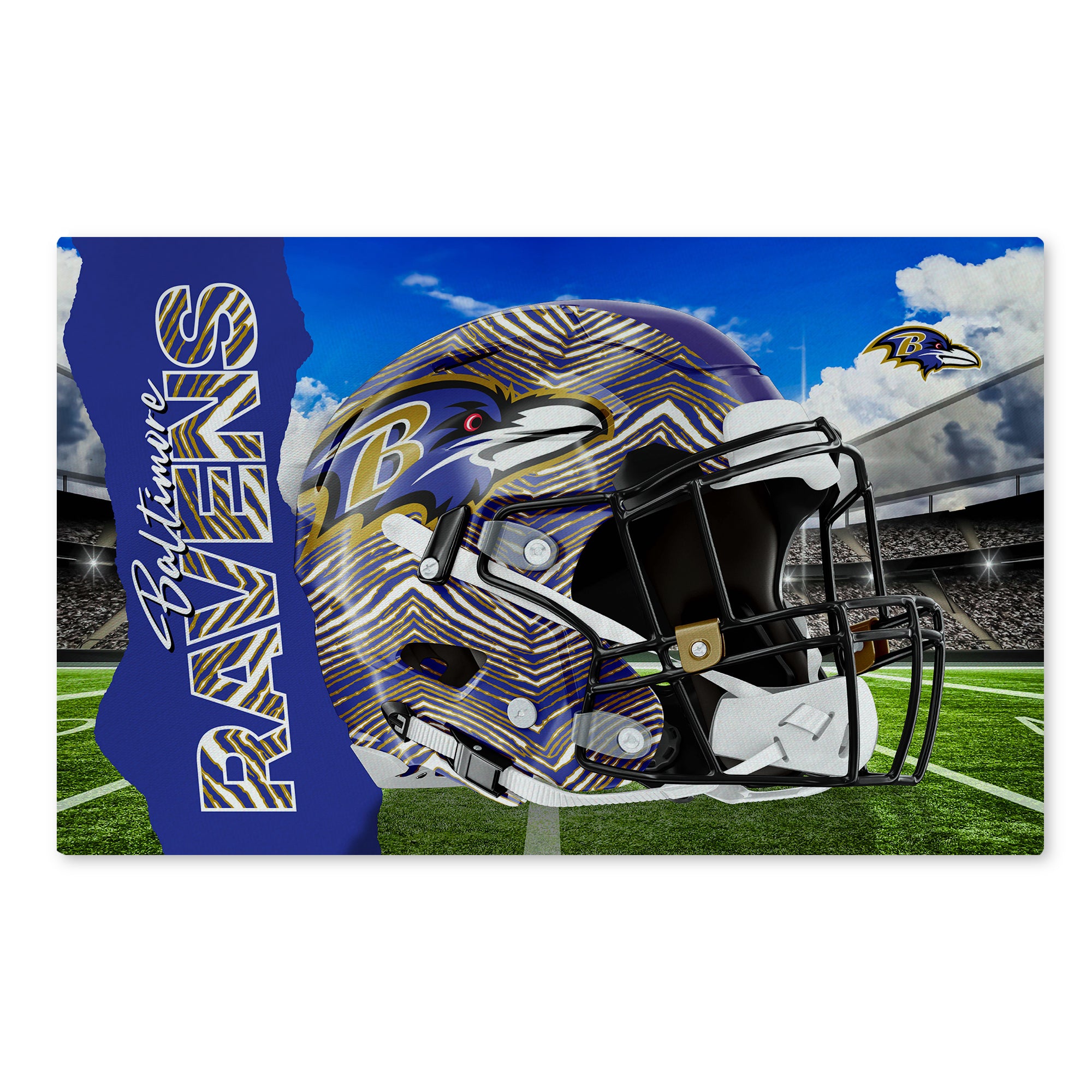 Zubaz X Northwest 20X32 WASHABLE RUG ZUBAZ - RAVENS