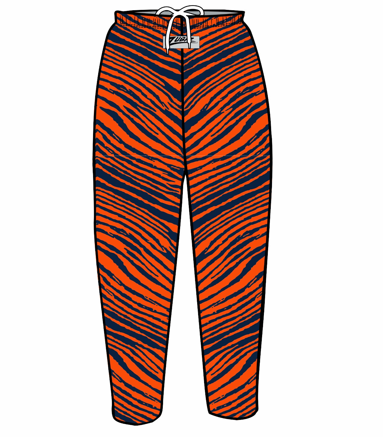 Zubaz Youth Unisex Z88 2 Color Zebra Pant, UnisexVY/ORANGE