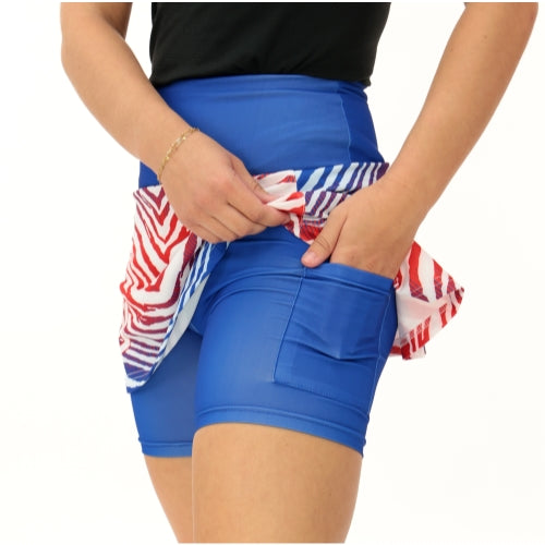 Zubaz NFL Women's Zebra Ombre Skort Team Primary Logo, New York Giants