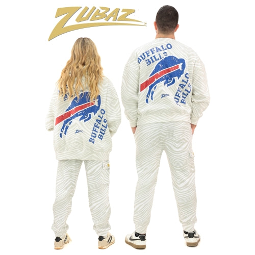 Zubaz NFL   90's All Over Zebra Crewneck Sweatshirt – Full Back, CAROLINA PANTHERS - Official NFL Panthers Zubaz Apparel (7 o