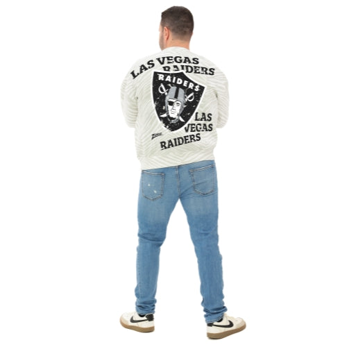 Zubaz NFL   90's All Over Zebra Crewneck Sweatshirt – Full Back, LAS VEGAS RAIDERS - Official NFL Raiders Zubaz Apparel (5 of