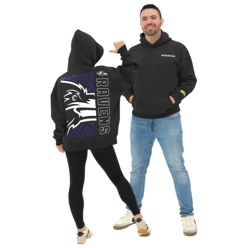 Zubaz NFL   90s Drop Shoulder Hoodie -MVP, BALTIMORE RAVENS