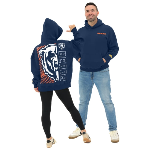 Zubaz NFL   90s Drop Shoulder Hoodie -MVP, CHICAGO BEARS