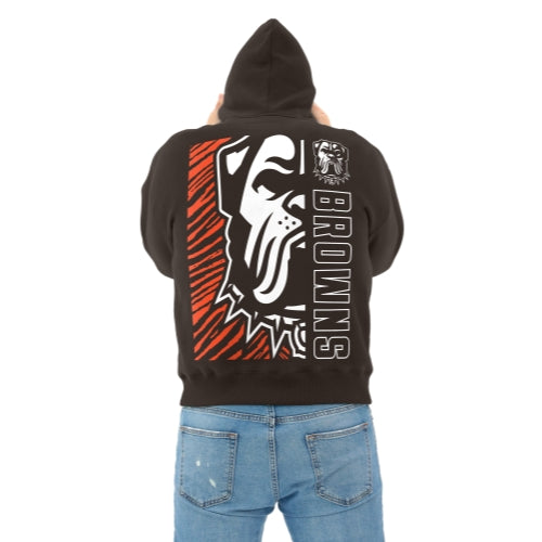 Zubaz NFL   90s Drop Shoulder Hoodie -MVP, CLEVELAND BROWNS
