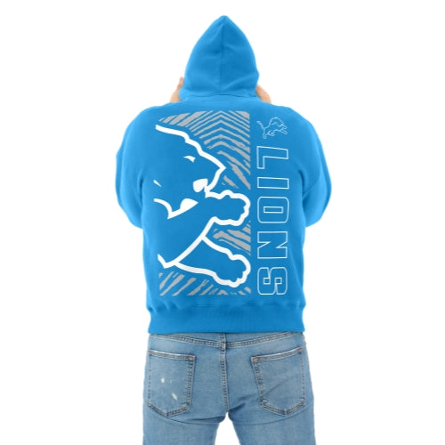 Zubaz NFL   90s Drop Shoulder Hoodie -MVP, DETROIT LIONS