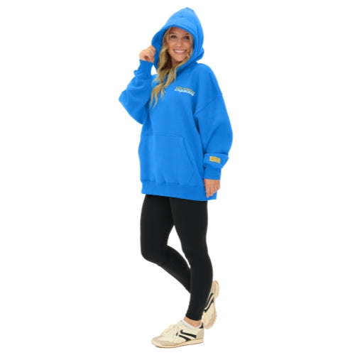 Zubaz NFL   90s Drop Shoulder Hoodie -MVP, LOS ANGELES CHARGERS