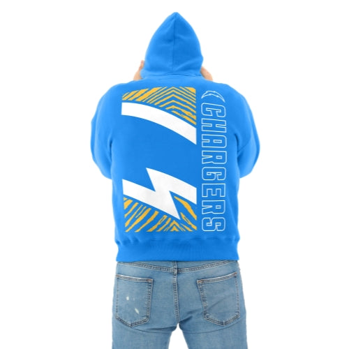 Zubaz NFL   90s Drop Shoulder Hoodie -MVP, LOS ANGELES CHARGERS