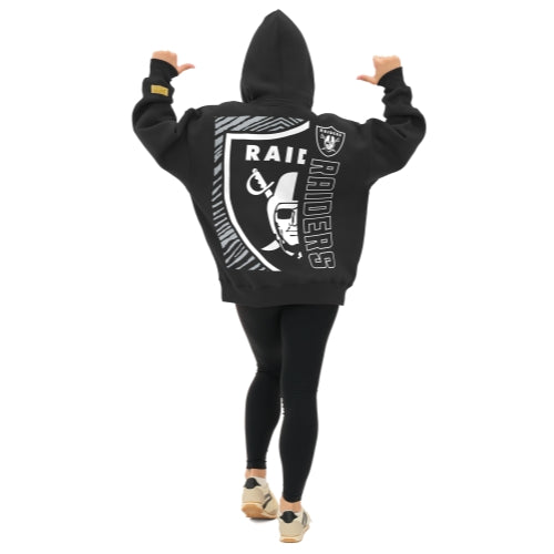 Zubaz NFL   90s Drop Shoulder Hoodie -MVP, LAS VEGAS RAIDERS