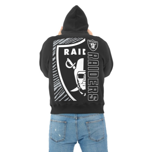 Zubaz NFL   90s Drop Shoulder Hoodie -MVP, LAS VEGAS RAIDERS