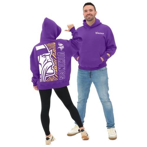 Zubaz NFL   90s Drop Shoulder Hoodie -MVP, MINNESOTA VIKINGS