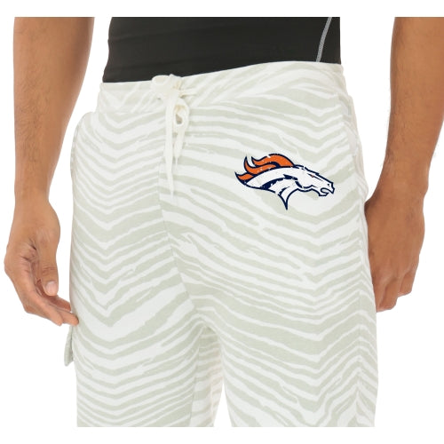 Zubaz NFL  UNISEX 90s Team Cargo Joggers - Zebra 2 Color, DENVER BRONCOS