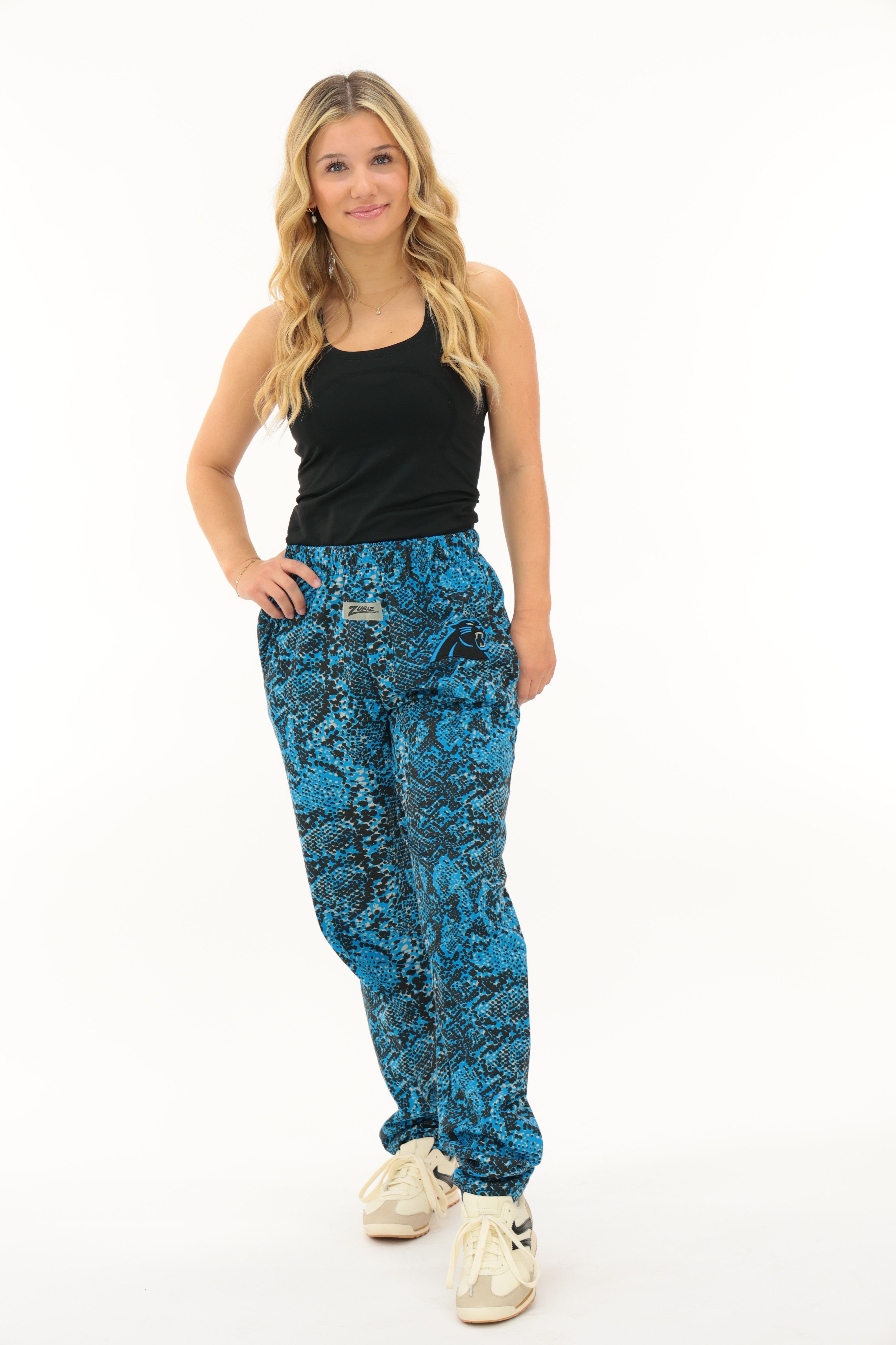 Zubaz Adult Unisex Z88 Snake Pant, NAVY/LIGHT BLUE