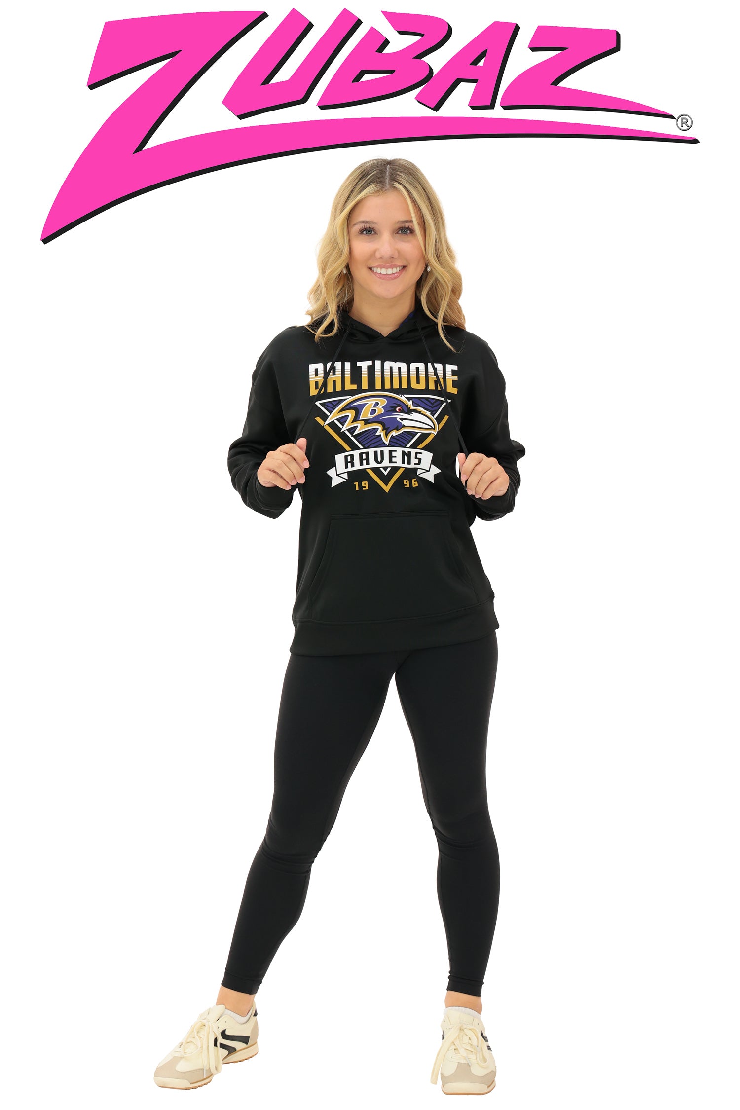 Zubaz NFL   Women's Free Play 2 Color Zebra Liner Hoodie, TAMPA BAY BUCCANEERS