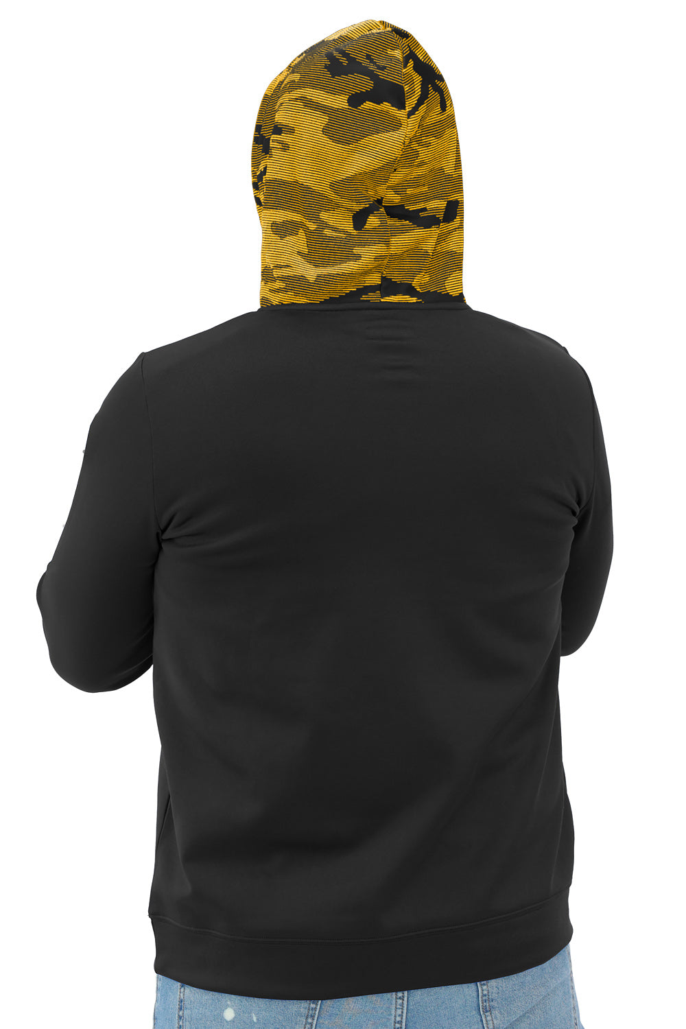Zubaz NFL   Men's Front and Sleeve Print Camo Line Hood Hoodie, PITTSBURGH STEELERS