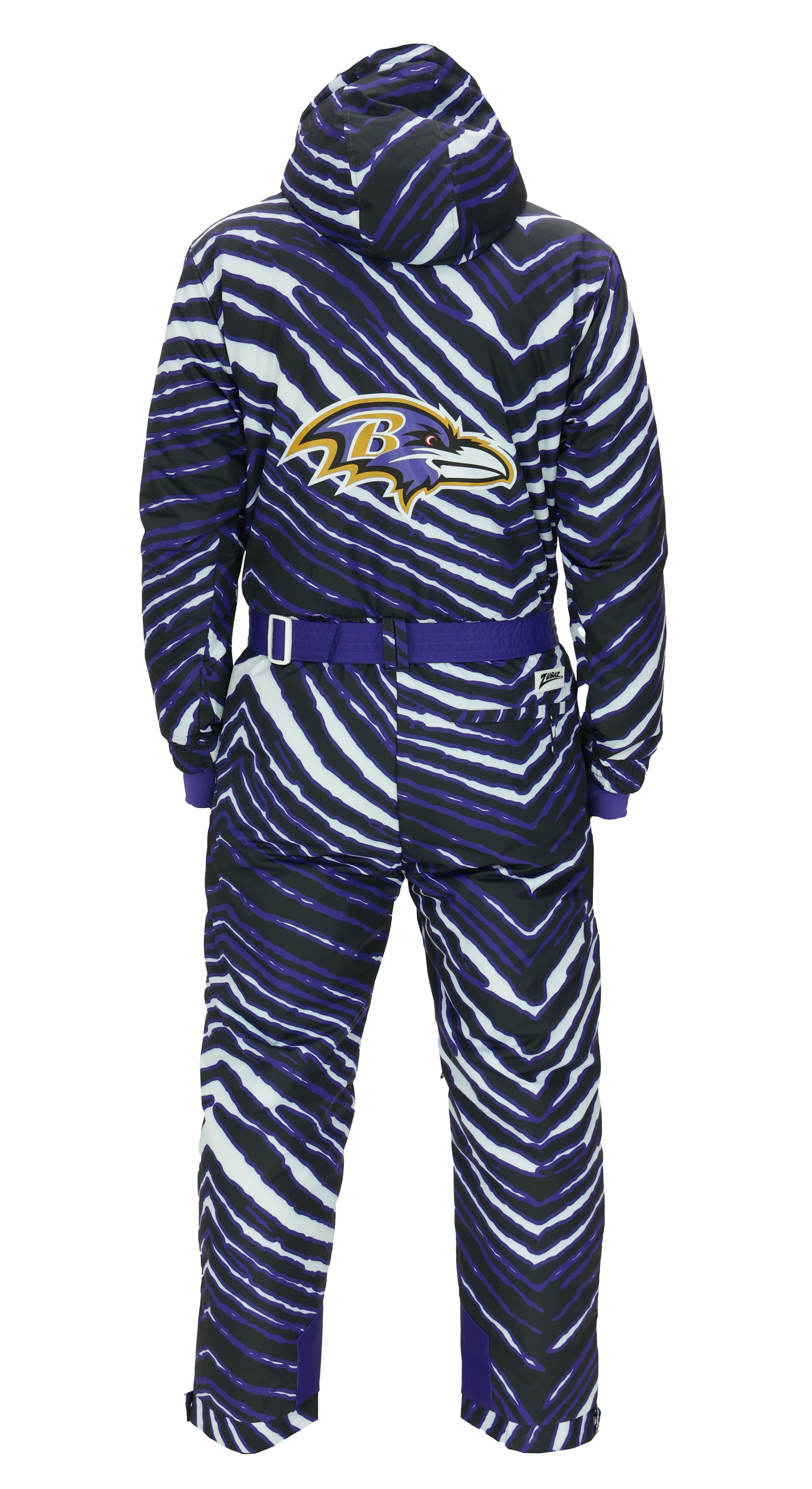 Zubaz NFL Kids Unisex Zebra Team Color Tundra Tux Snowsuit Jr, Baltimo
