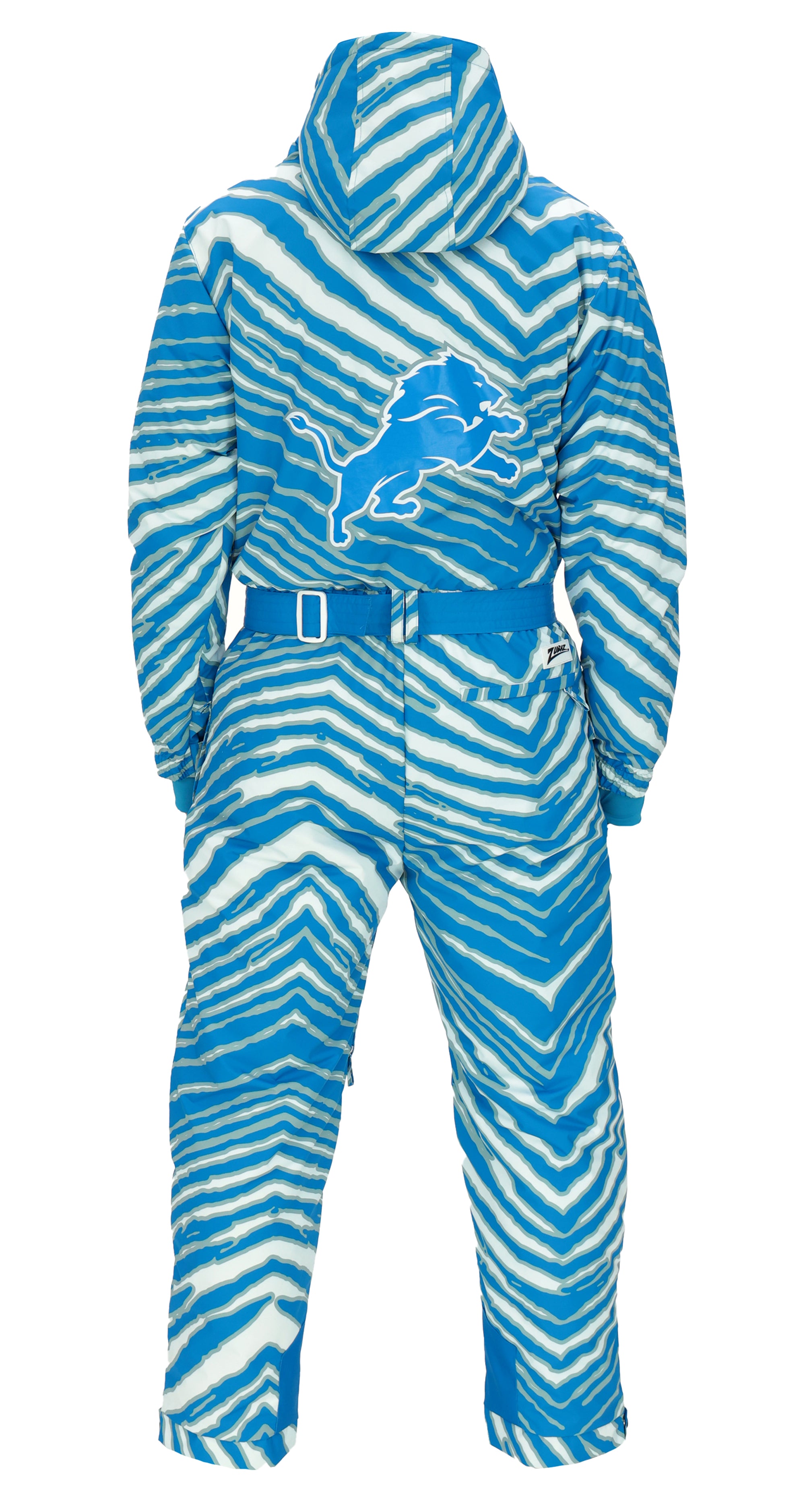 Zubaz NFL Kids Unisex Zebra Team Color Tundra Tux Snowsuit Jr, Detroit Lions