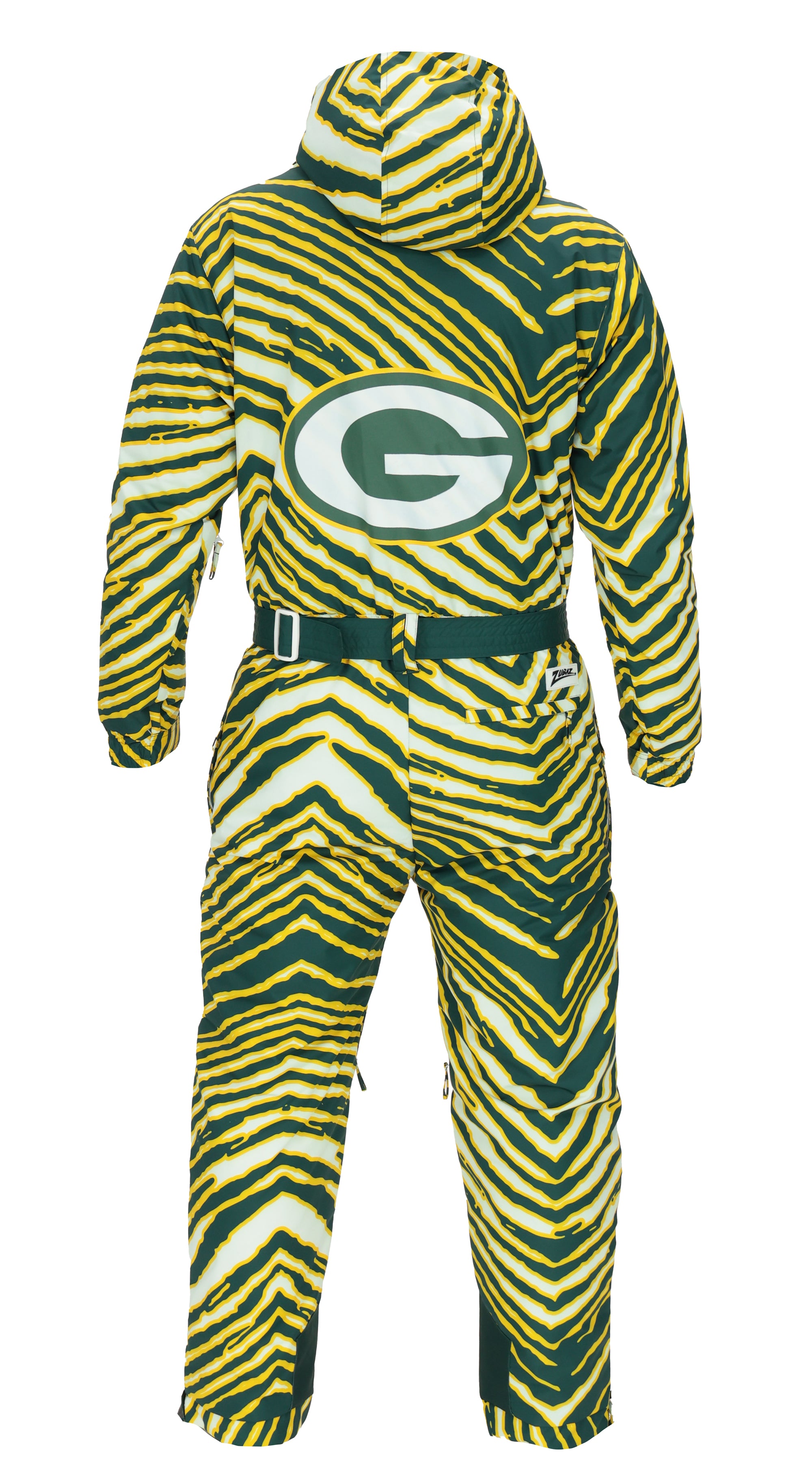 Zubaz NFL Kids Unisex Zebra Team Color Tundra Tux Snowsuit Jr, Green Bay Packers