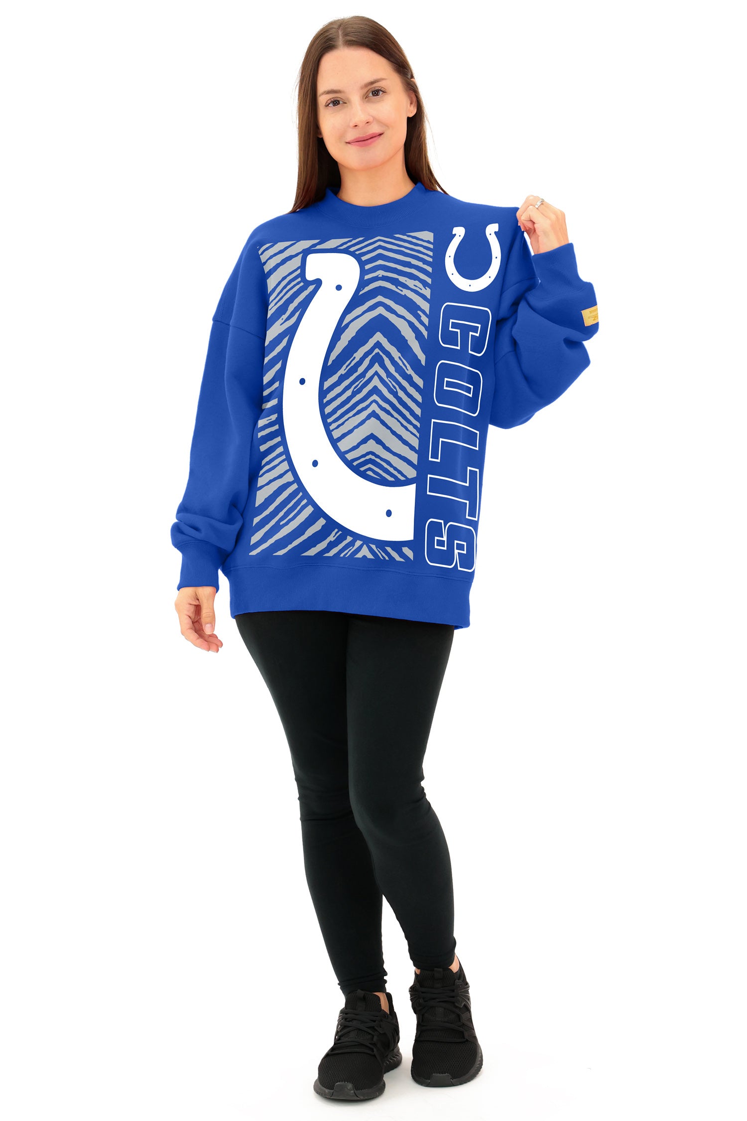 Zubaz NFL   90s Drop Shoulder Crewneck -MVP, INDIANAPOLIS COLTS - Official NFL Colts Zubaz Apparel (2 of 7)