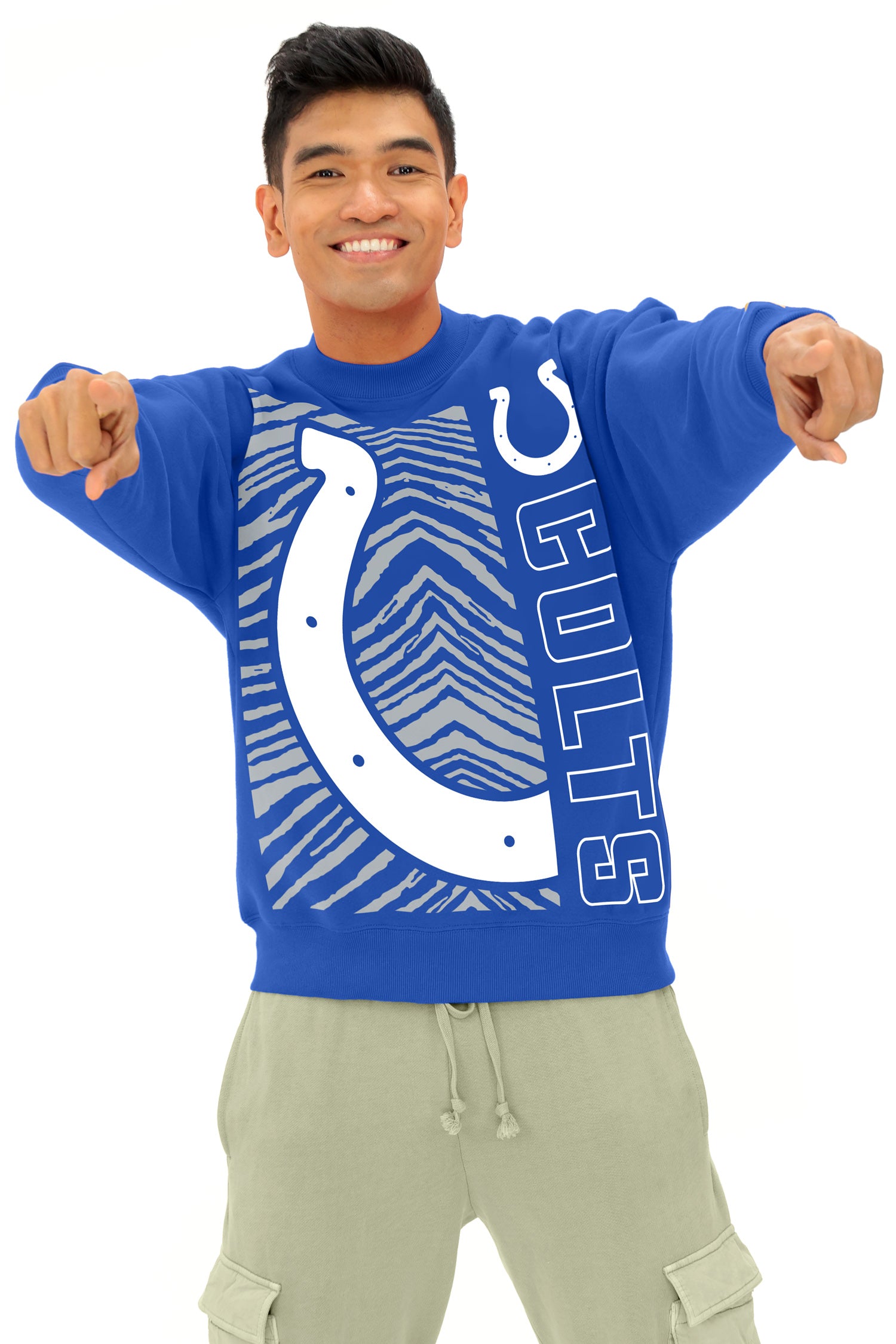 Zubaz NFL   90s Drop Shoulder Crewneck -MVP, INDIANAPOLIS COLTS - Official NFL Colts Zubaz Apparel (4 of 7)