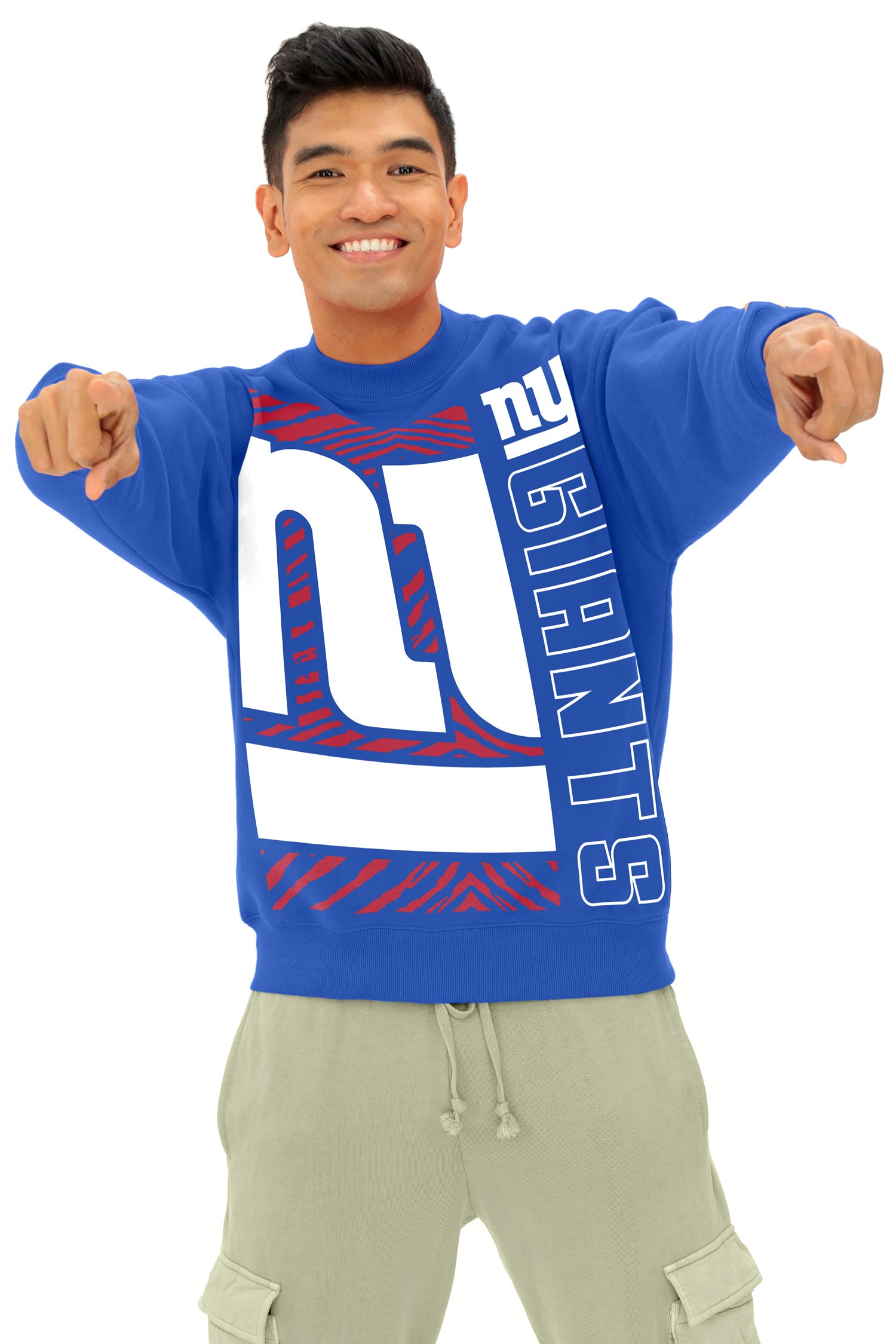 Zubaz NFL   90s Drop Shoulder Crewneck -MVP, NEW YORK GIANTS - Official NFL Giants Zubaz Apparel (4 of 7)