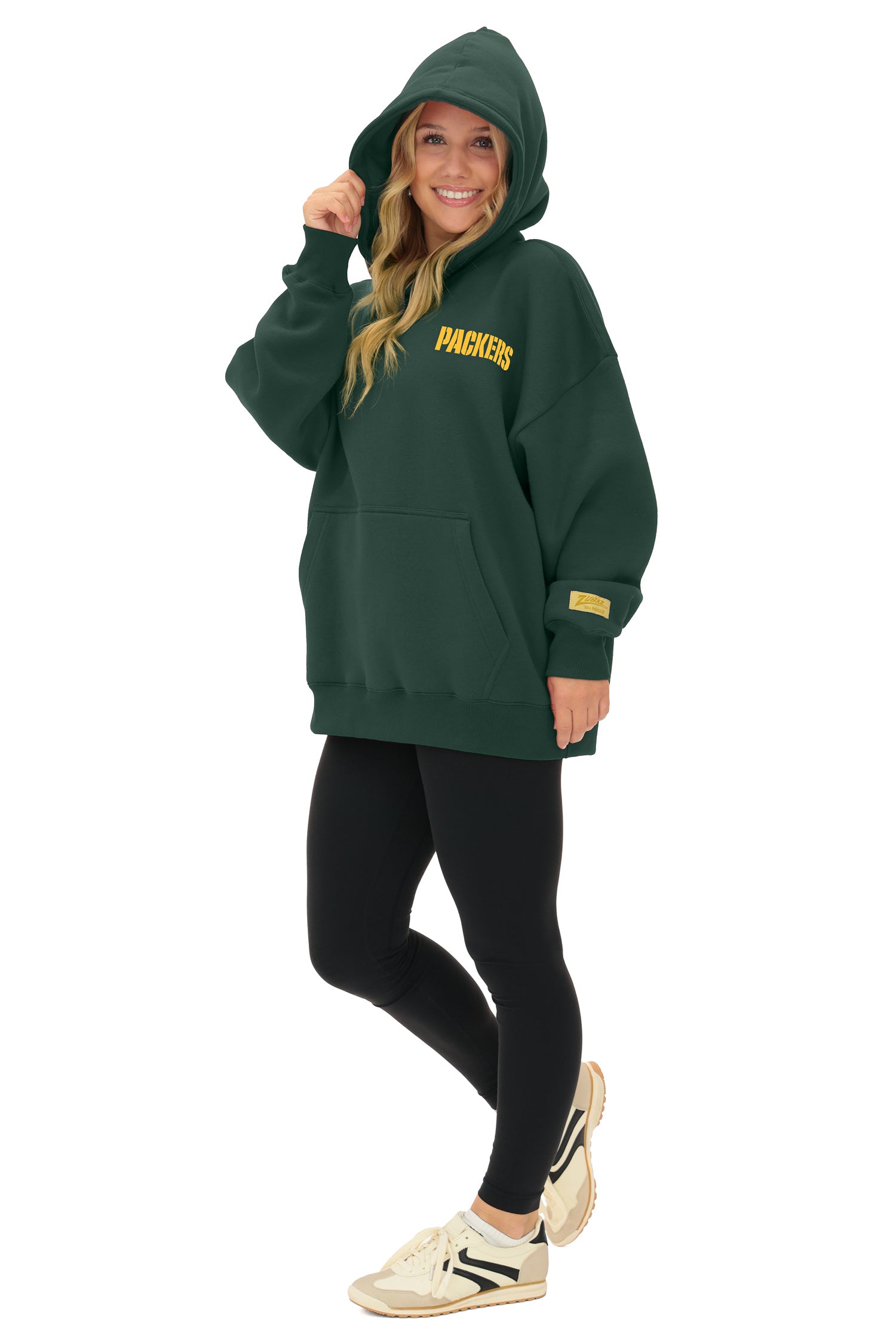 Zubaz NFL   90s Drop Shoulder Hoodie -MVP, GREEN BAY PACKERS - Official NFL Packers Zubaz Apparel (2 of 6)