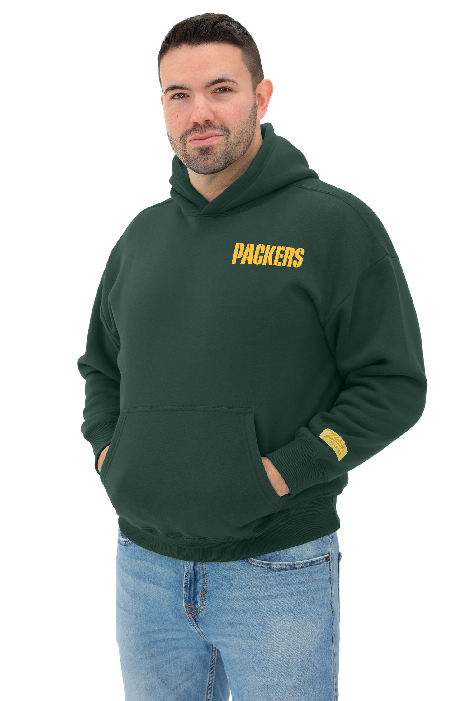 Zubaz NFL   90s Drop Shoulder Hoodie -MVP, GREEN BAY PACKERS - Official NFL Packers Zubaz Apparel (4 of 6)