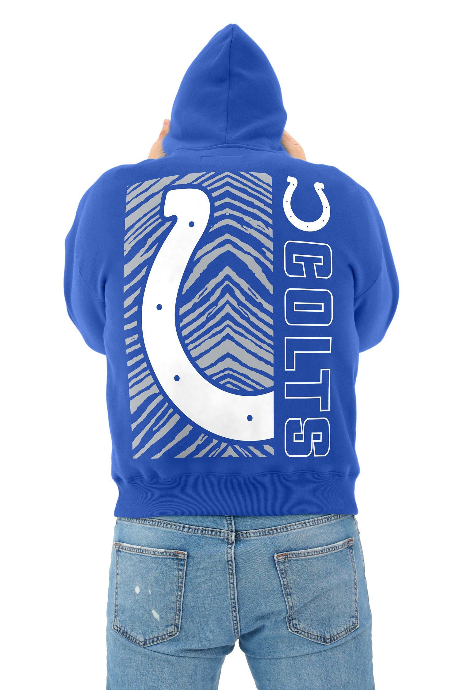 Zubaz NFL   90s Drop Shoulder Hoodie -MVP, INDIANAPOLIS COLTS - Official NFL Colts Zubaz Apparel (5 of 6)