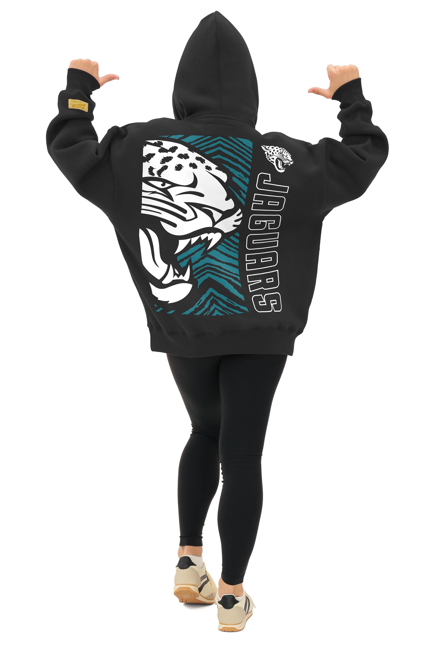 Zubaz NFL   90s Drop Shoulder Hoodie -MVP, JACKSONVILLE JAGUARS - Official NFL Jaguars Zubaz Apparel (3 of 6)
